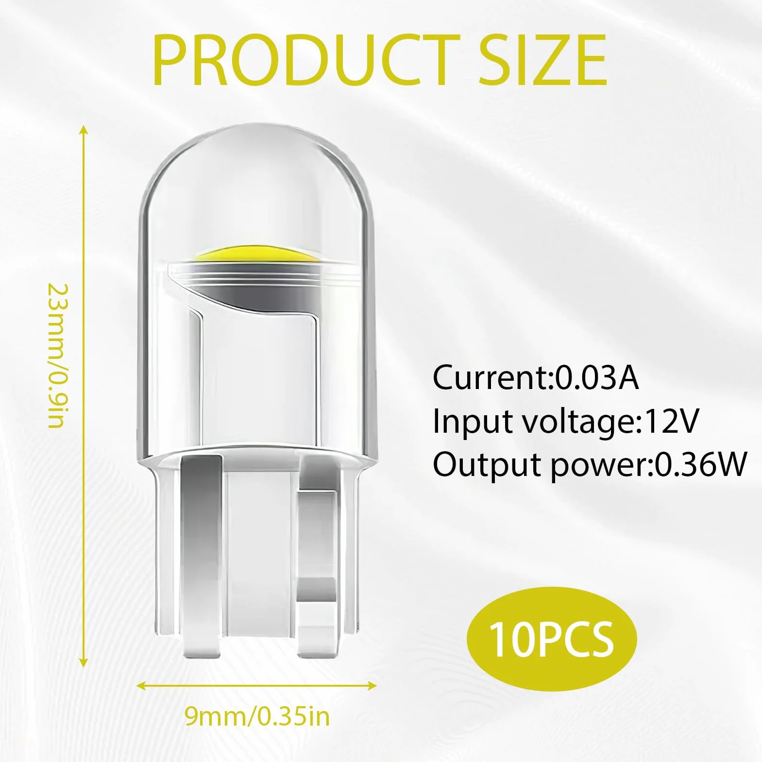 10 sztuk wymiennych żarówek samochodowych, żarówki W5W, W5W T10 LED żarówki 12 V, żarówka LED T10, lampka nocna LED do samochodu, oświetlenie wnętrza samochodu