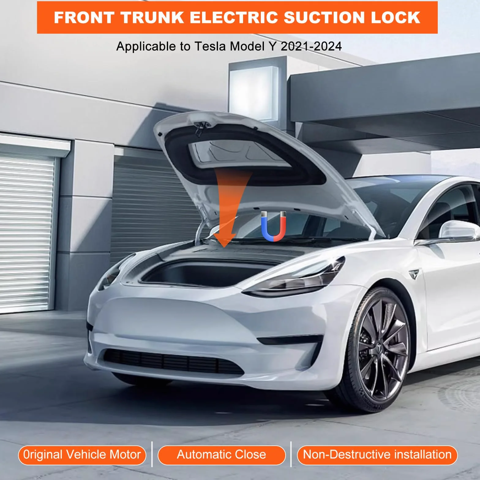 Power Frunk Soft Closing do Tesla Model Y 2021-2024, Elektryczna Osłona Automatycznego Zamykania