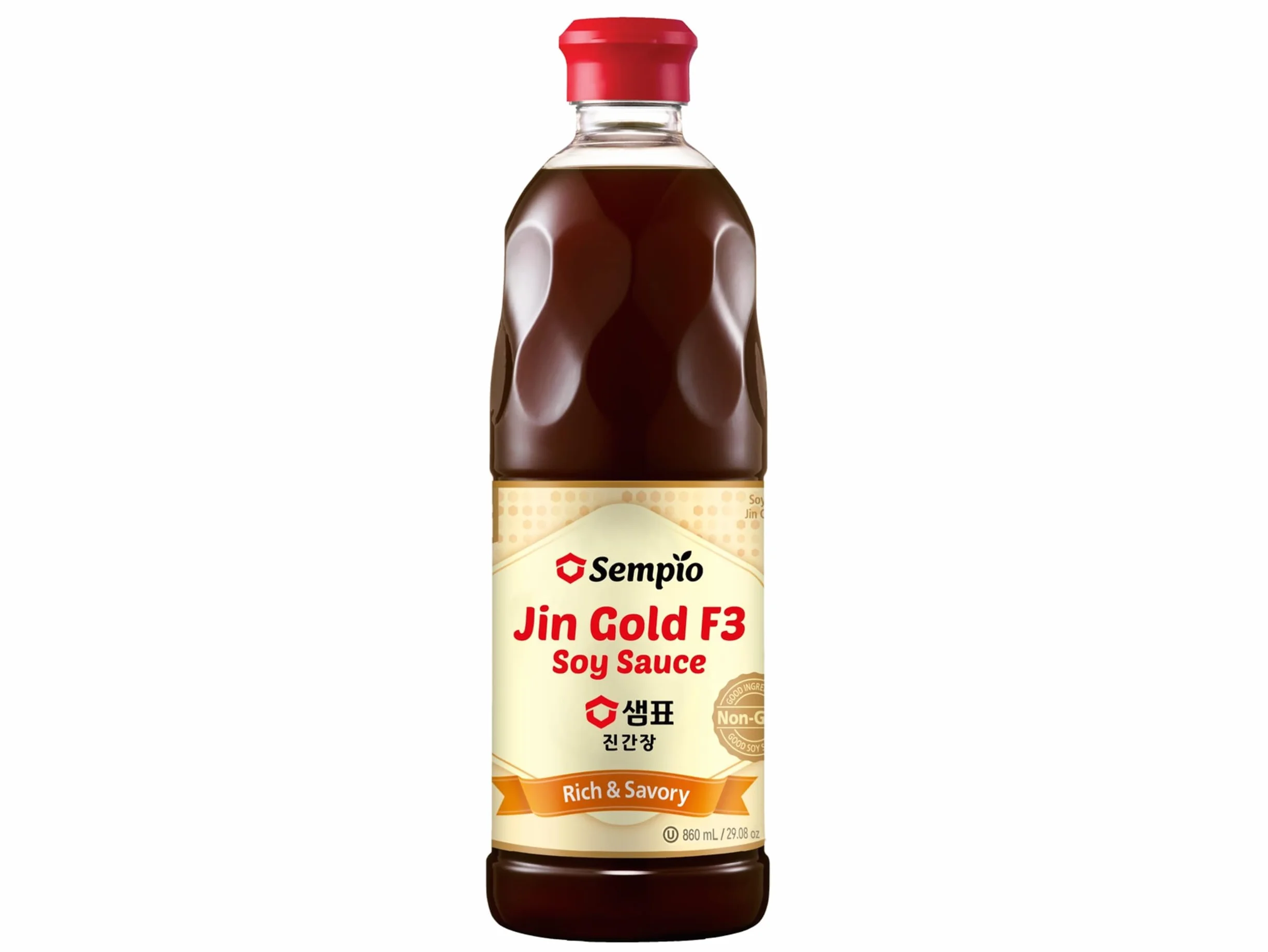 SEMPIO F3 Gold sos sojowy – ciemny sos sojowy – naturalny, bez inżynierii genetycznej – OG ASIA – 860 ml