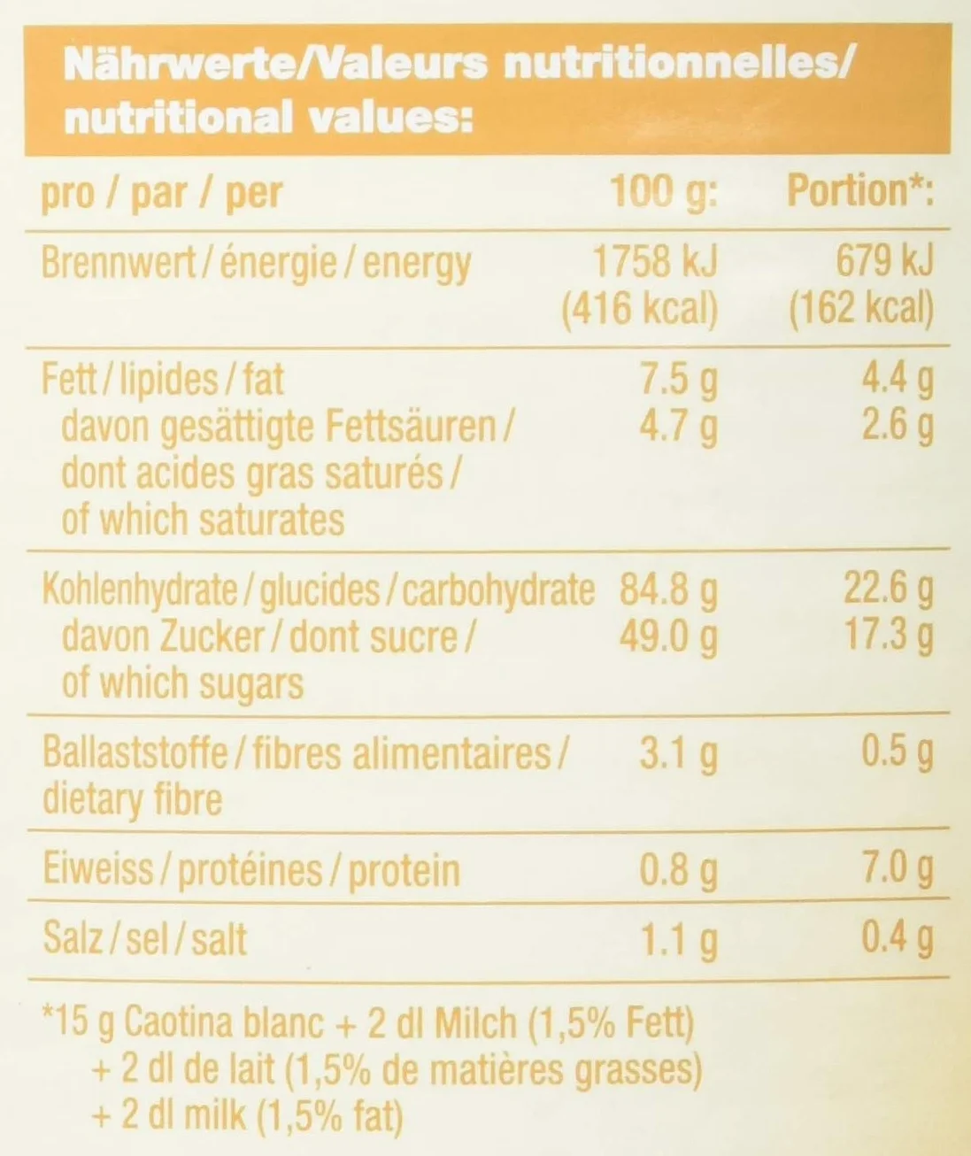 Caotina Zestaw - 2 x Caotina oryginalna czekolada do picia 500 g i 1 x biała czekolada pitna 500 g