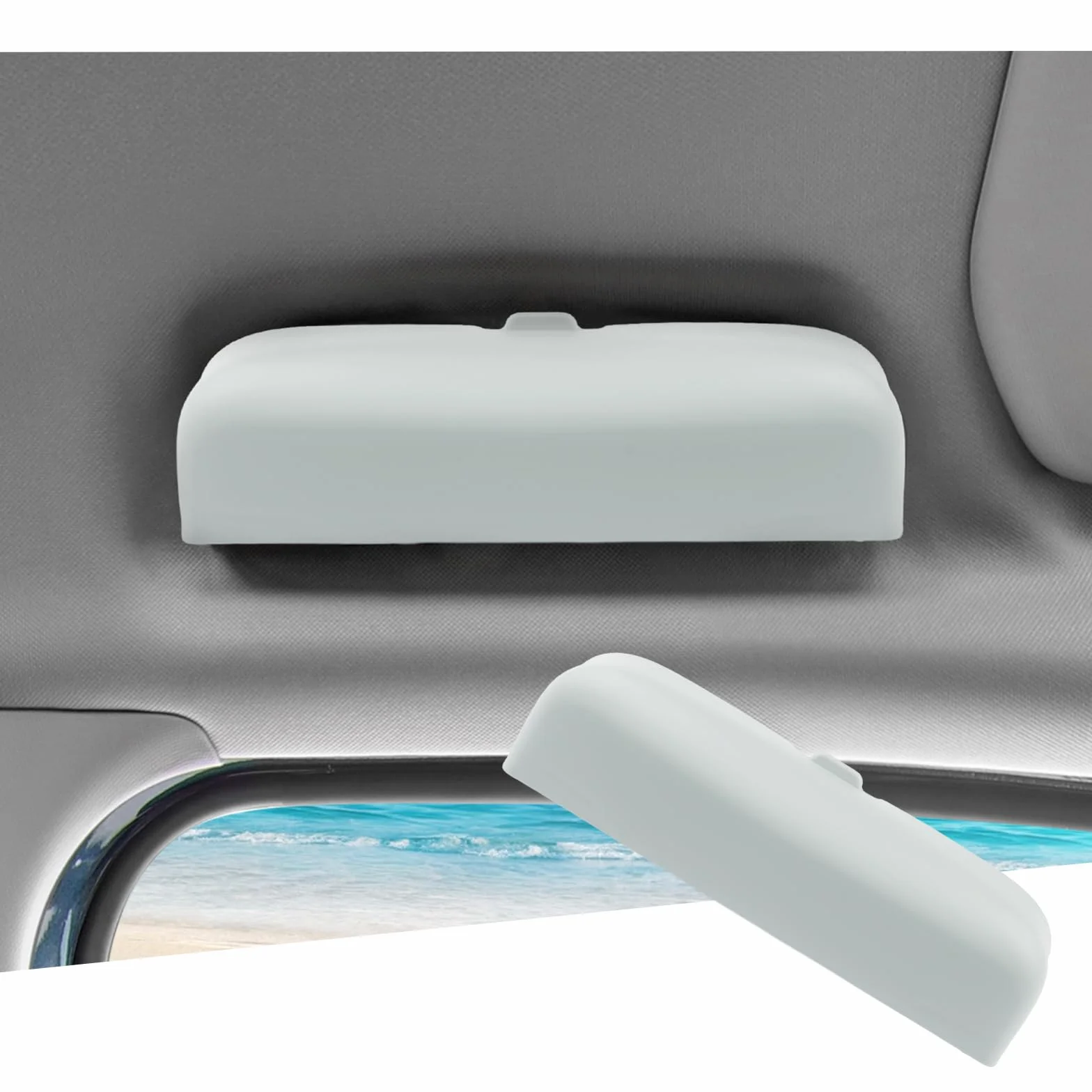 GAFAT Kompatybilny z Peugeot 308 508 SW GT Hybrid 2014-2023 2024 Etui na Okulary Samochodowe, 508 GT 2024 Organizer do przechowywania, 308 Akcesoria [Oryginalny OEM] (Biały)