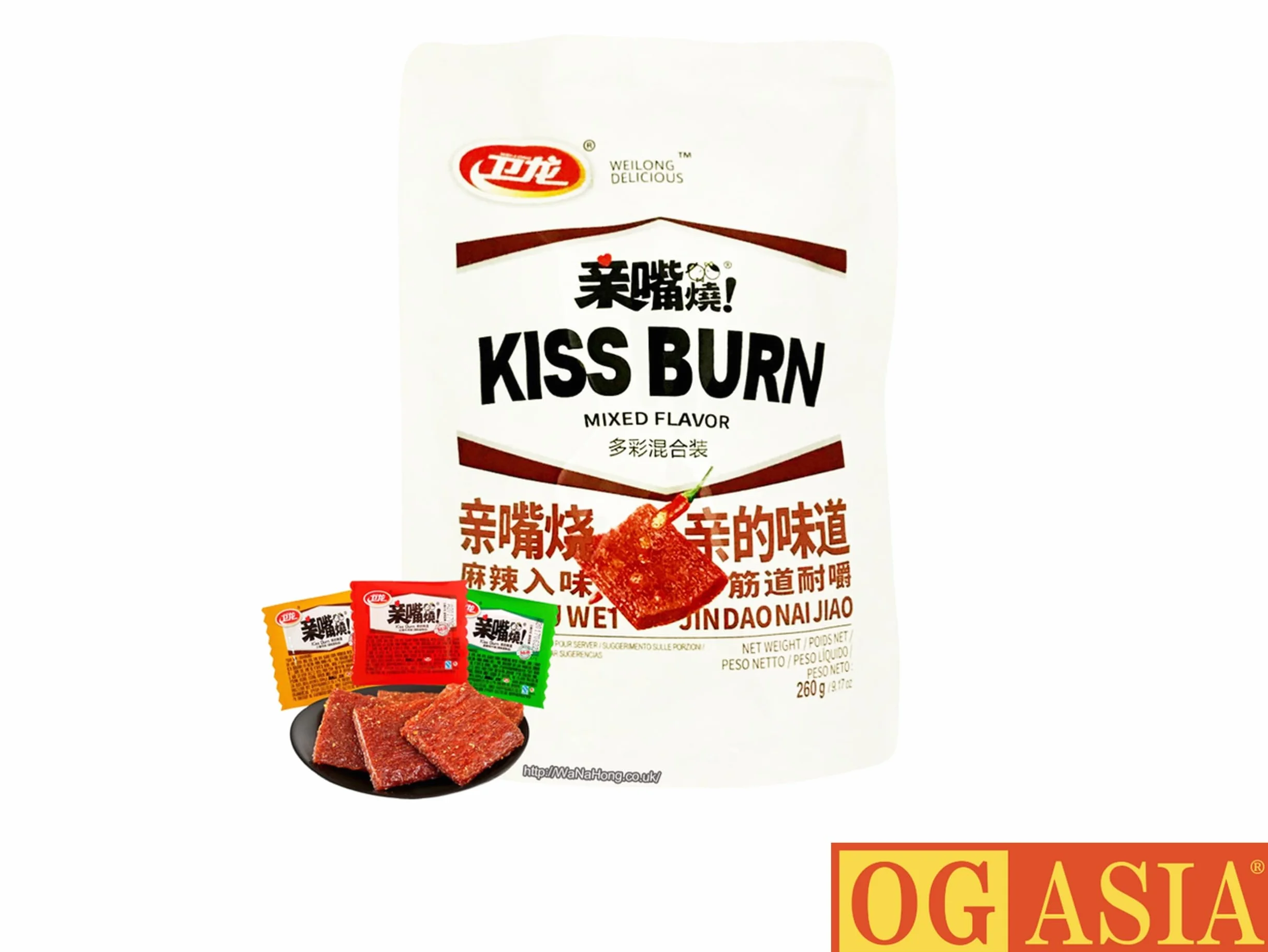 Weilong Kiss-Burn – przekąski bezglutenowe o mieszanych smakach – chińska soja i przekąski tofu – OG ASIA – 260 g