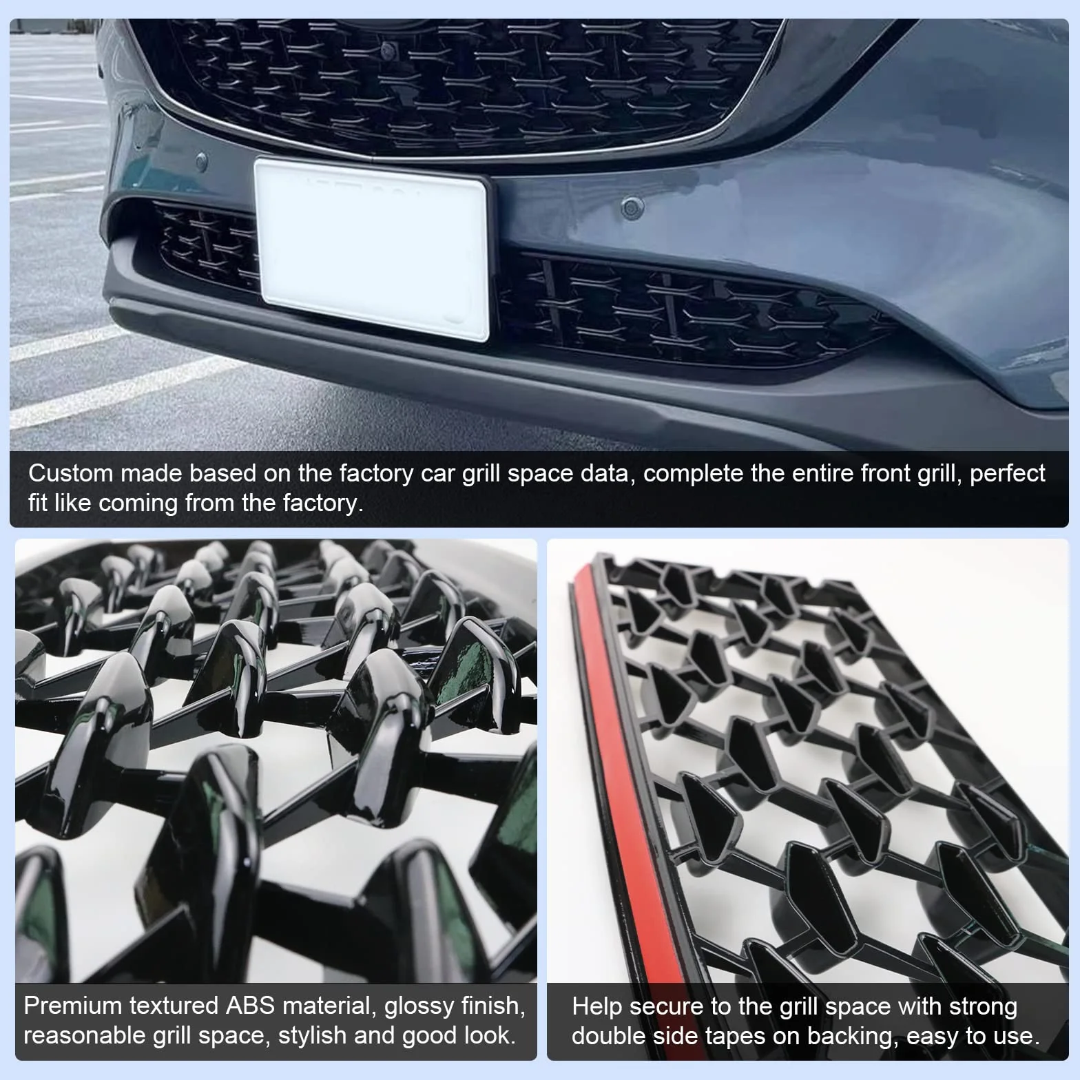 CDEFG Kompatybilny z Mazda CX-5 CX5 2022 2023 2024 facelift przednia osłona chłodnicy frills maseczka przedniego zderzaka grill samochodowy zmodyfikowane akcesoria CX5 [2 sztuki]