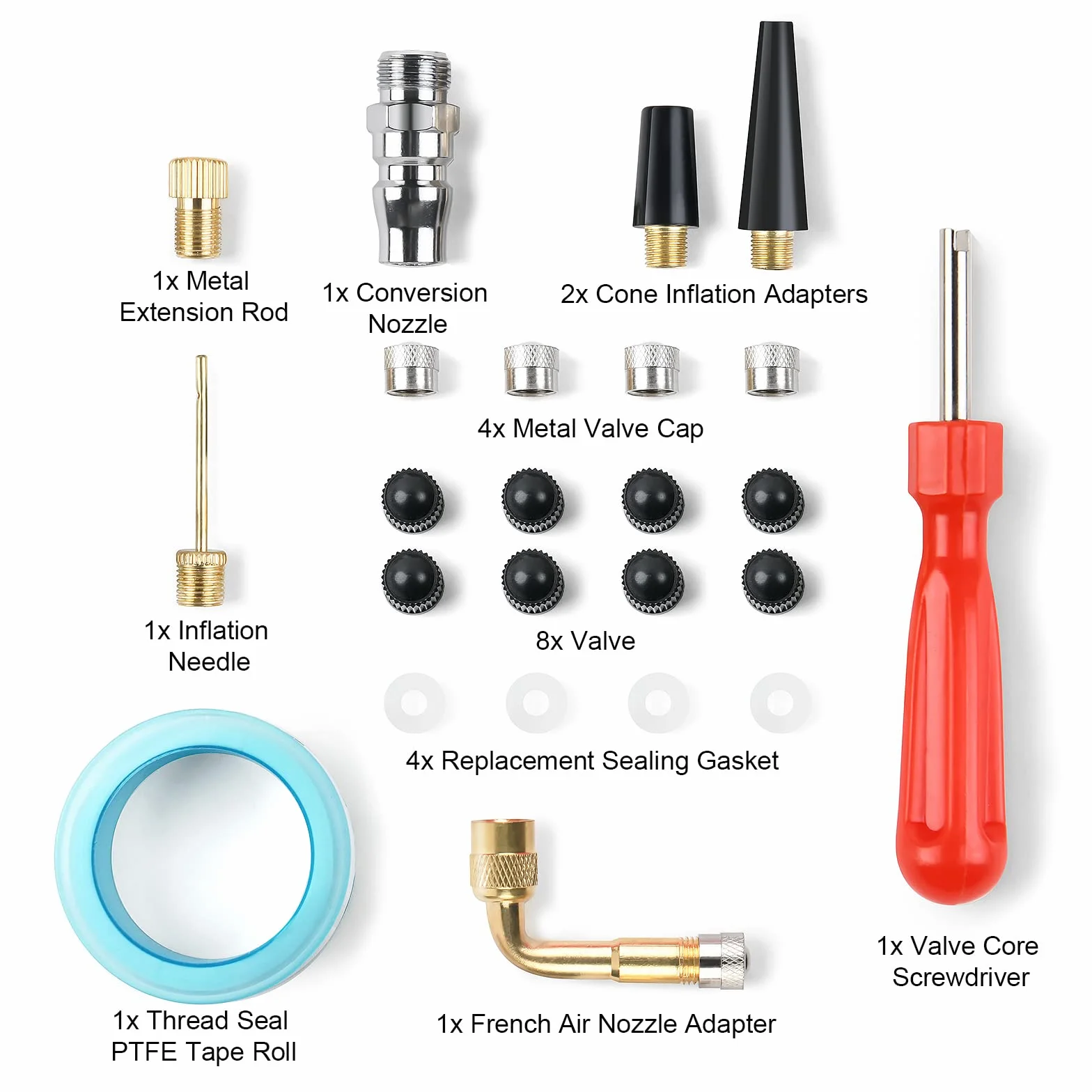 Manometr do opon, 220 PSI, pompka do opon z gumowym wężem, narzędzie rdzeniowe zaworu, akcesoria do sprężarek, adapter, nadaje się do sprężarki, samochodu, motocykla, roweru, ciężarówki
