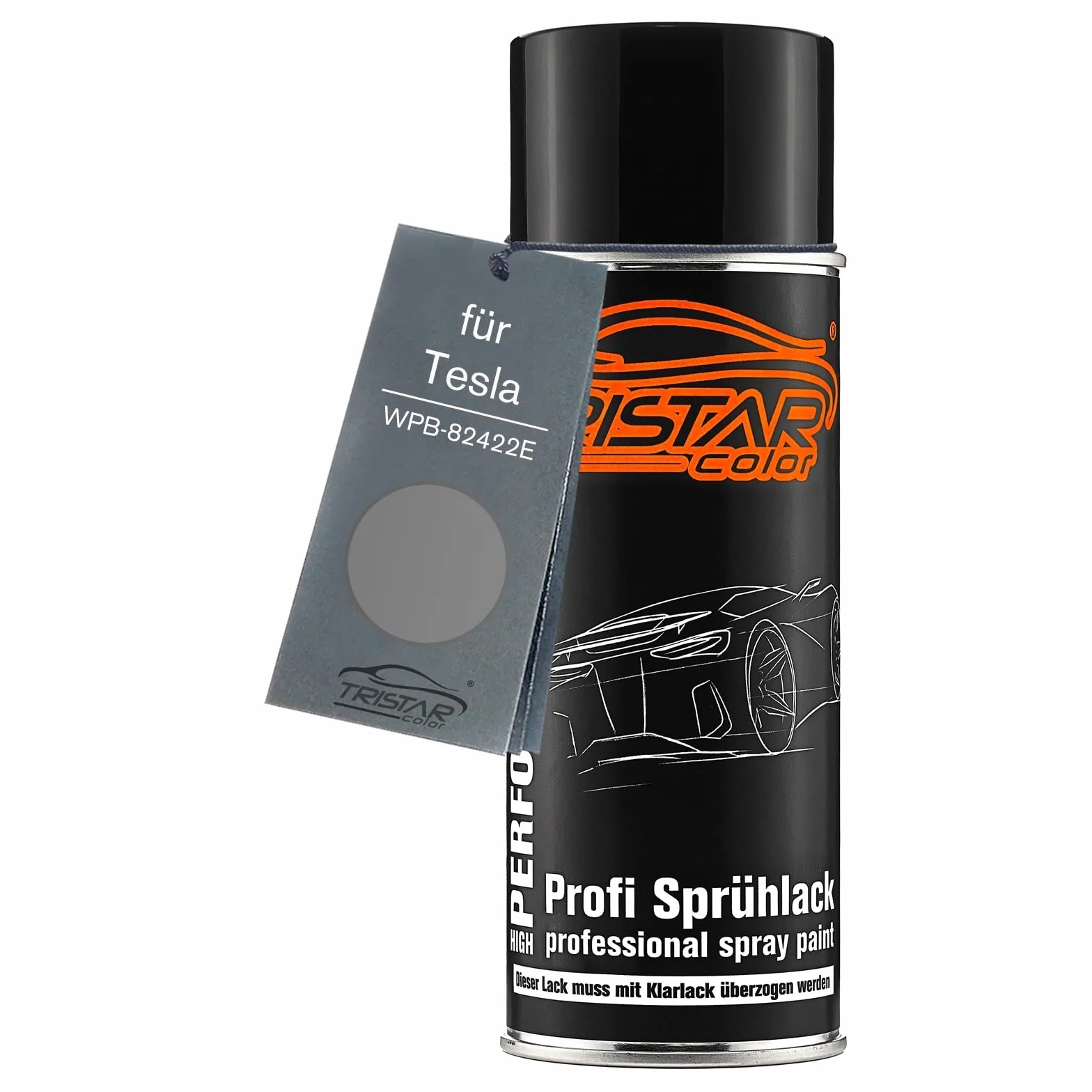 TRISTARcolor Lakier samochodowy Puszka z aerozolem dla Tesla WPB-82422E Gun Powder Puszka z aerozolem bazowym 400ml