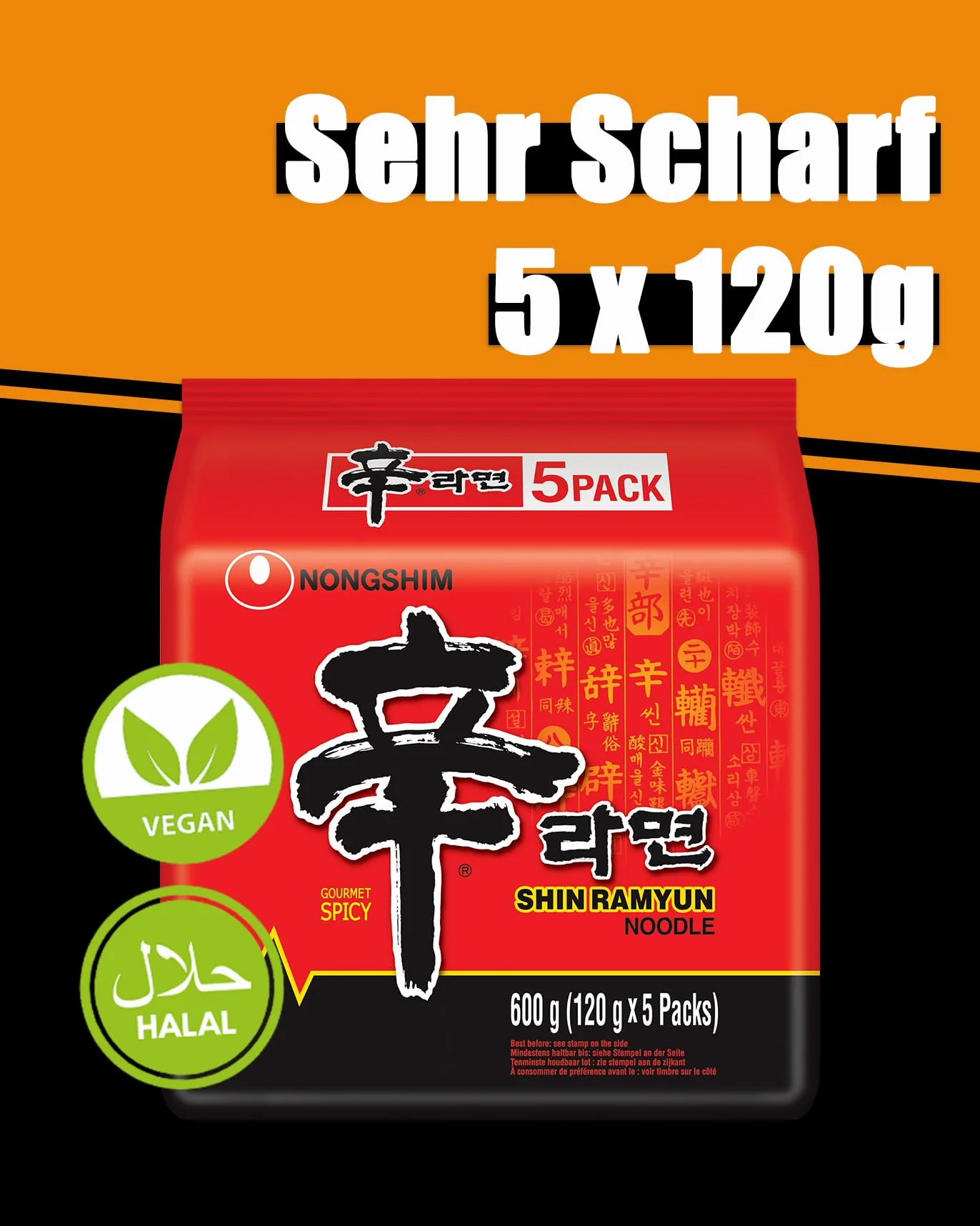 NONGSHIM - makaron instant Shin Ramyun - wielopak (5 x 120 g)