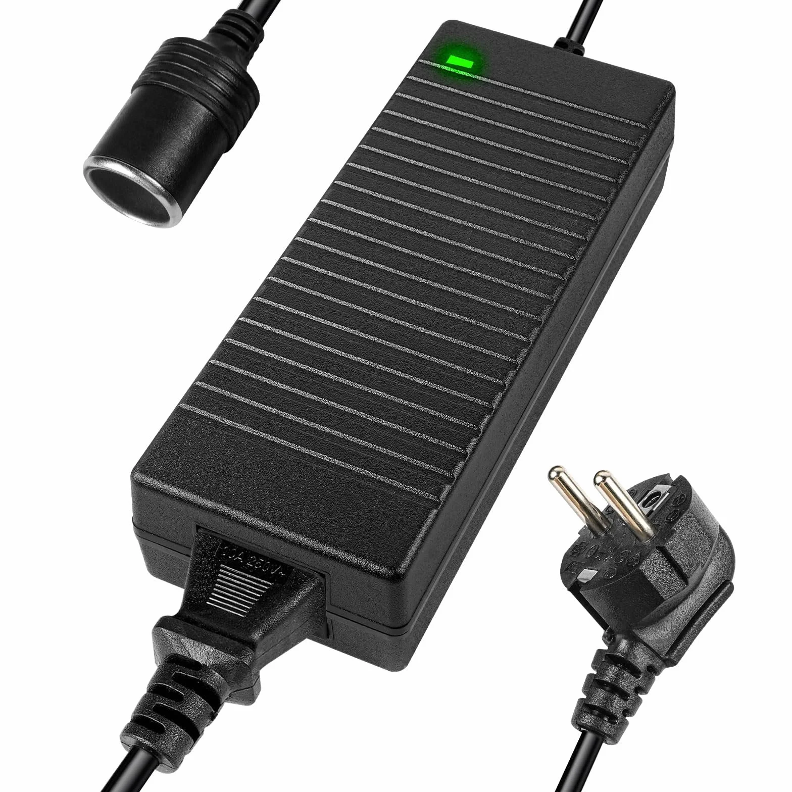 Adapter sieciowy do samochodu, 15 A, 180 W, przetwornica napięcia AC na DC 240 V na 12 V, regulator napięcia, adapter do odkurzacza, zapalniczki, wentylatora, nawilżacza powietrza, innych