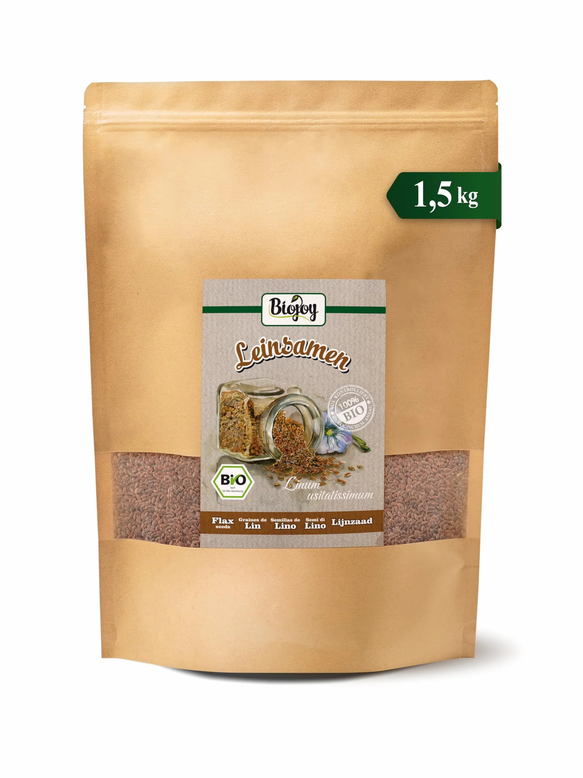 Biojoy BIO-Siemię lniane całe 1,5 kg