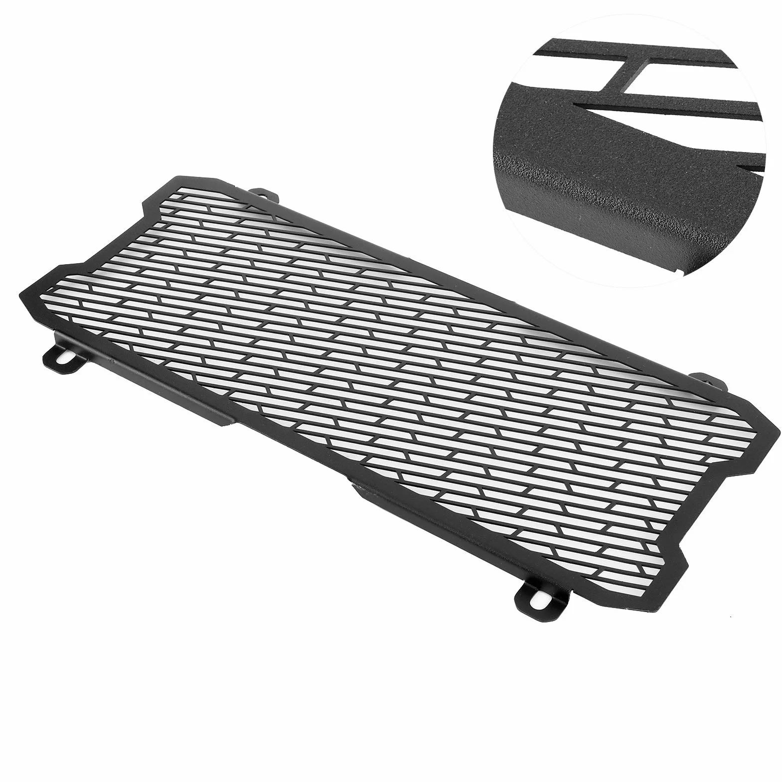 Akcesoria Motocyklowe Premium Aluminiowa Osłona Chłodnicy Motocykla, Spersonalizowana Przednia Osłona Grilla dla Z650 2017-2019 z kompleksową ochroną (BLACK)