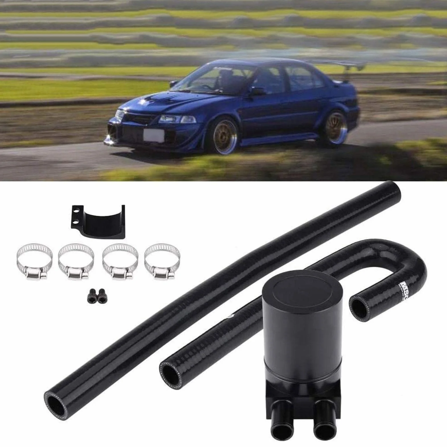 Qiilu Zbiornik Catch Can Renifier Tank Kit do N54 335i 135i E90 E92 E82 2006-2010 L5r432
