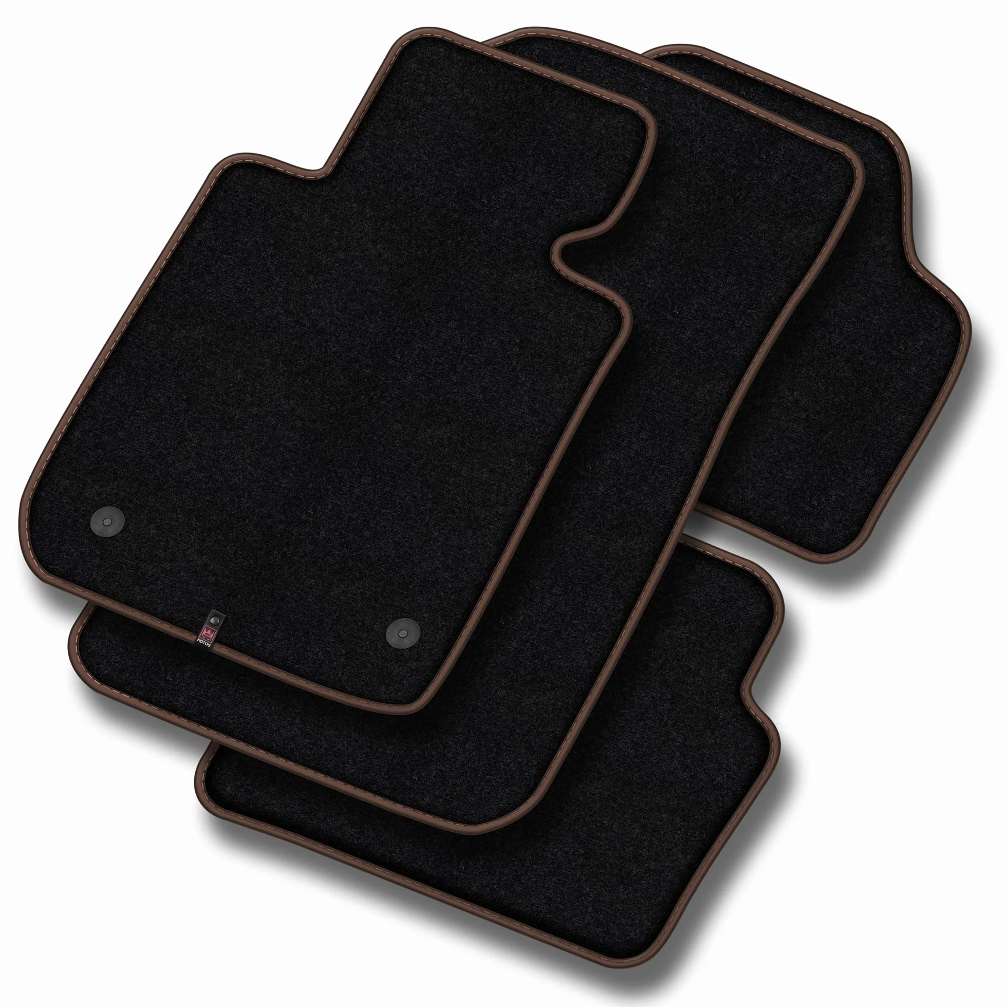 MOTOS Dywaniki welurowe Premium do Fiat Sedici 2005-2014 - Premium, Mat, Brązowy - Poznaj nowy komfort jazdy dzięki zestawowi welurowych dywaników podłogowych do Twojego samochodu