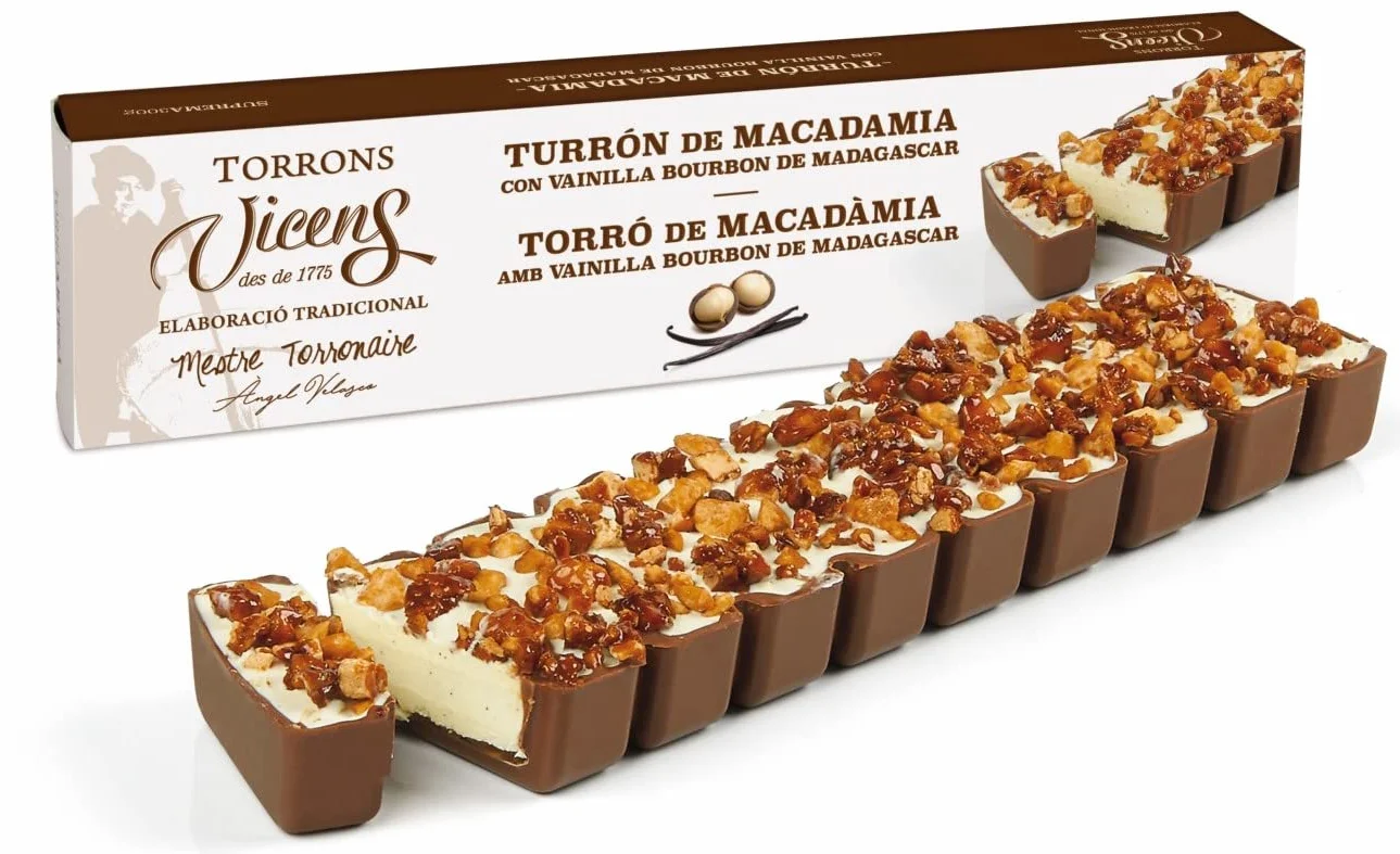 Vicens Agramunt Torrons Natura Collection Macadamia Nugat z Wanilią Bourbon Madagaskar 300 g