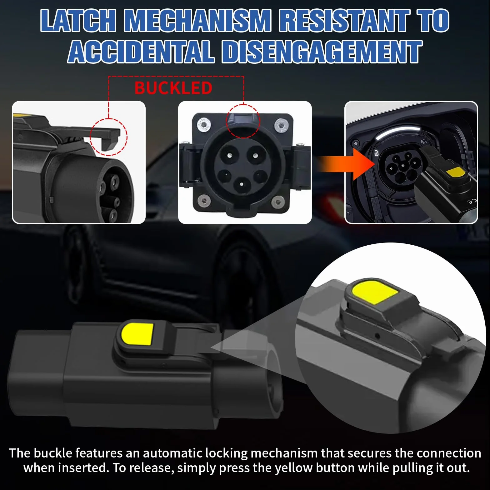 Adapter EV typu 2 do typu 1 - 32 A wysokiej jakości kabel do ładowania EV, adapter do ładowarki samochodowej, typ 2 do typu 1 EV + adapter do pojazdu elektrycznego, kabel do ładowania, ładowarka