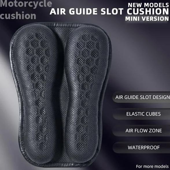 DIAWAY Żelowa poduszka do siedzenia na motocykl, dla pasażera, komfortowa nakładka na siedzenie motocykla – amortyzująca wstrząsy wkładka żelowa – antypoślizgowa nakładka na siedzisko, na długie