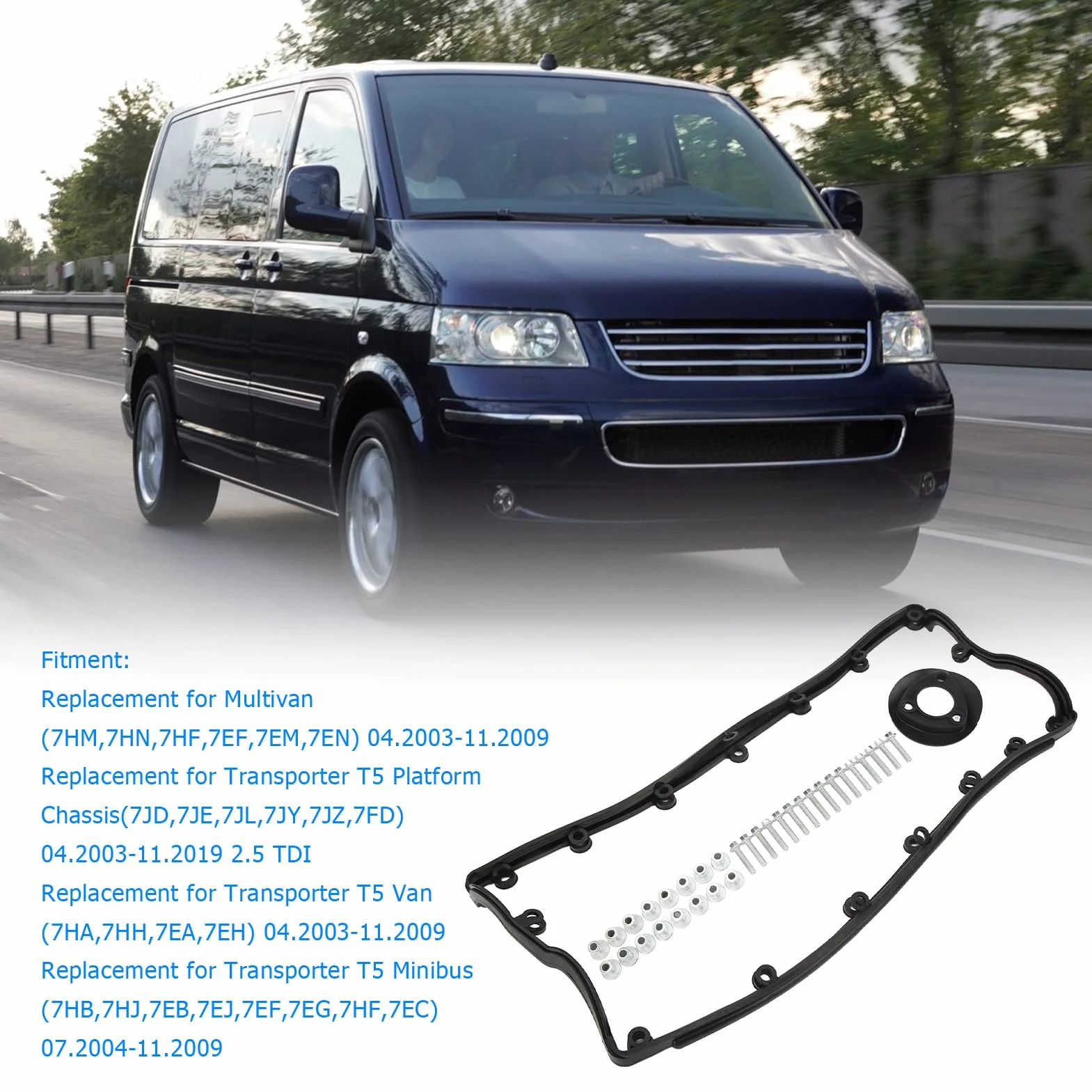 Uszczelka Pokrywy Zaworów 070103469A 070115315A Zestaw śrub dla T5