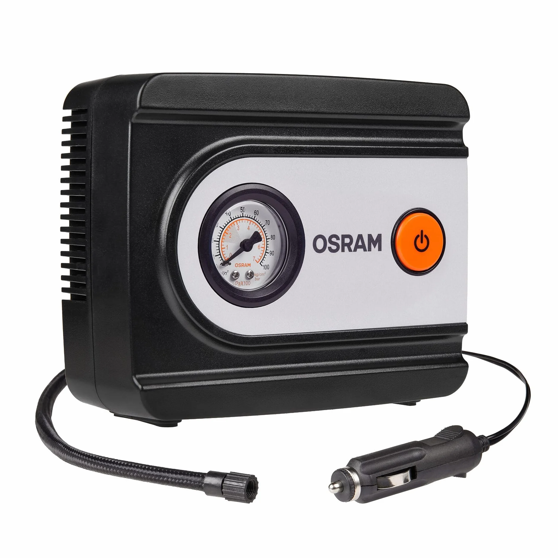 OSRAM TYREinflate 611 ESSENTIAL analogowy kompresor do opon, wąż 60 cm, adapter