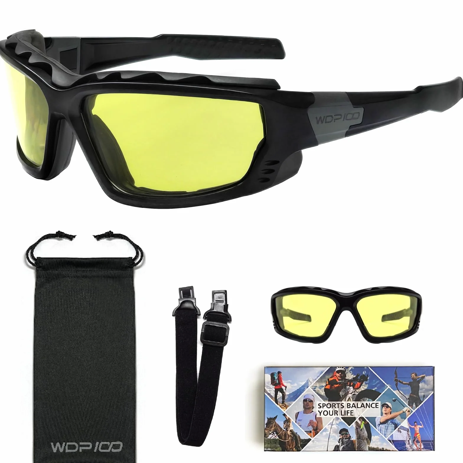 Motocyklowe okulary jeździeckie wewnętrzna piankowa uszczelka gogle z paskiem do sportów siłowych UTV wiatroszczelne GK20