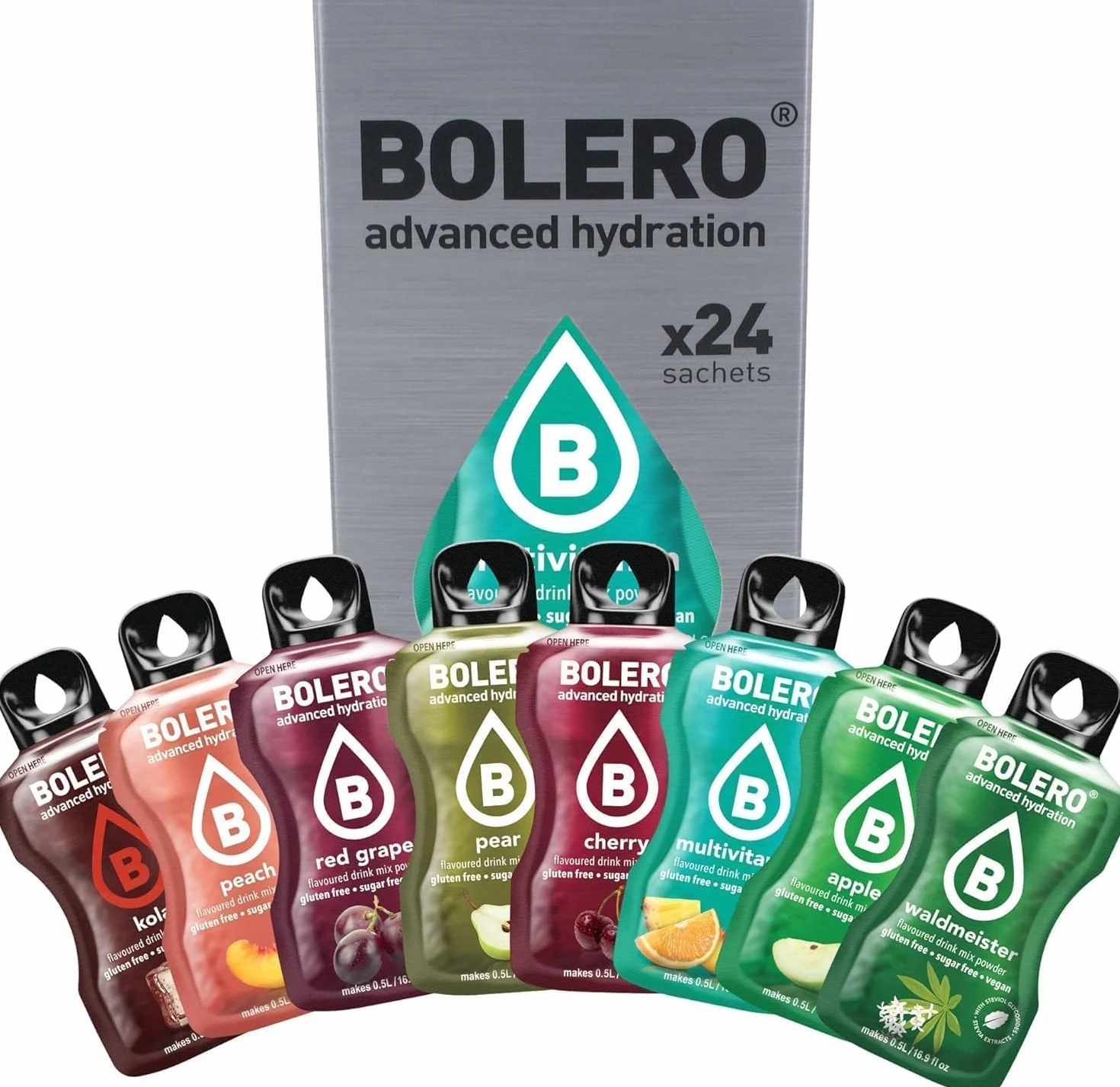 Bolero CLASSIC FLAVOUR MIX 24x3g Proszek do napojów bez cukru ze stewią i witaminą C bezglutenowy