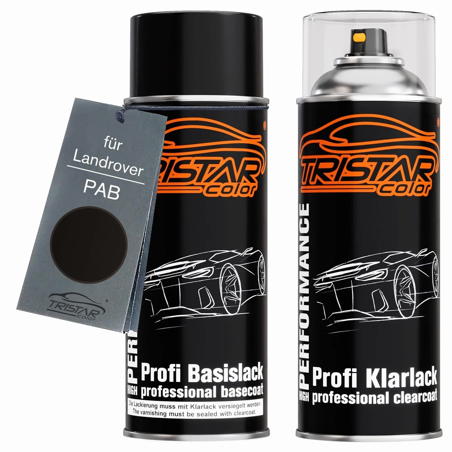 TRISTARcolor Lakier samochodowy Zestaw lakierów dla Landrover PAB Santorini Black Metallic/Noir Santorini Metallic Lakier bazowy bezbarwny w puszce 400ml