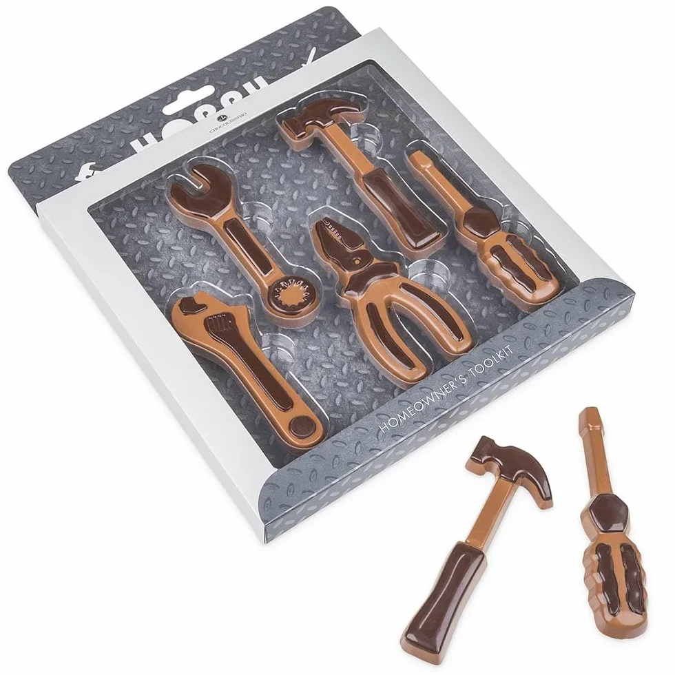 CHOCOLISSIMO ChocoToolkit - narzędzia z czekolady | narzędzie do czekolady | pomysł na prezent | urodziny | ojciec | dziecko | mężczyźni | Dzień Ojca | Dzień Ojca | Prezent dla majsterkowiczów | bez