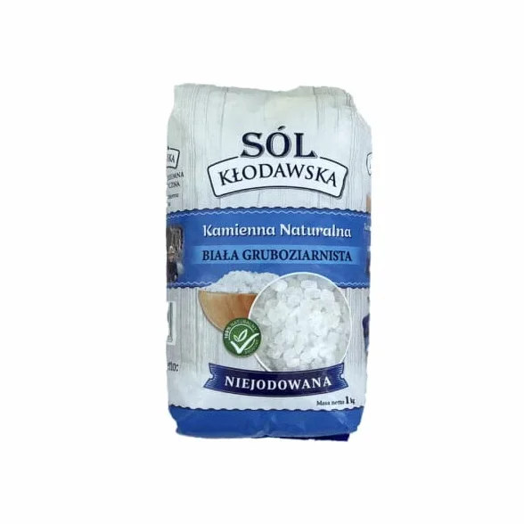 Sól Kłodawska Kamienna niejodowana biała gruba 1kg