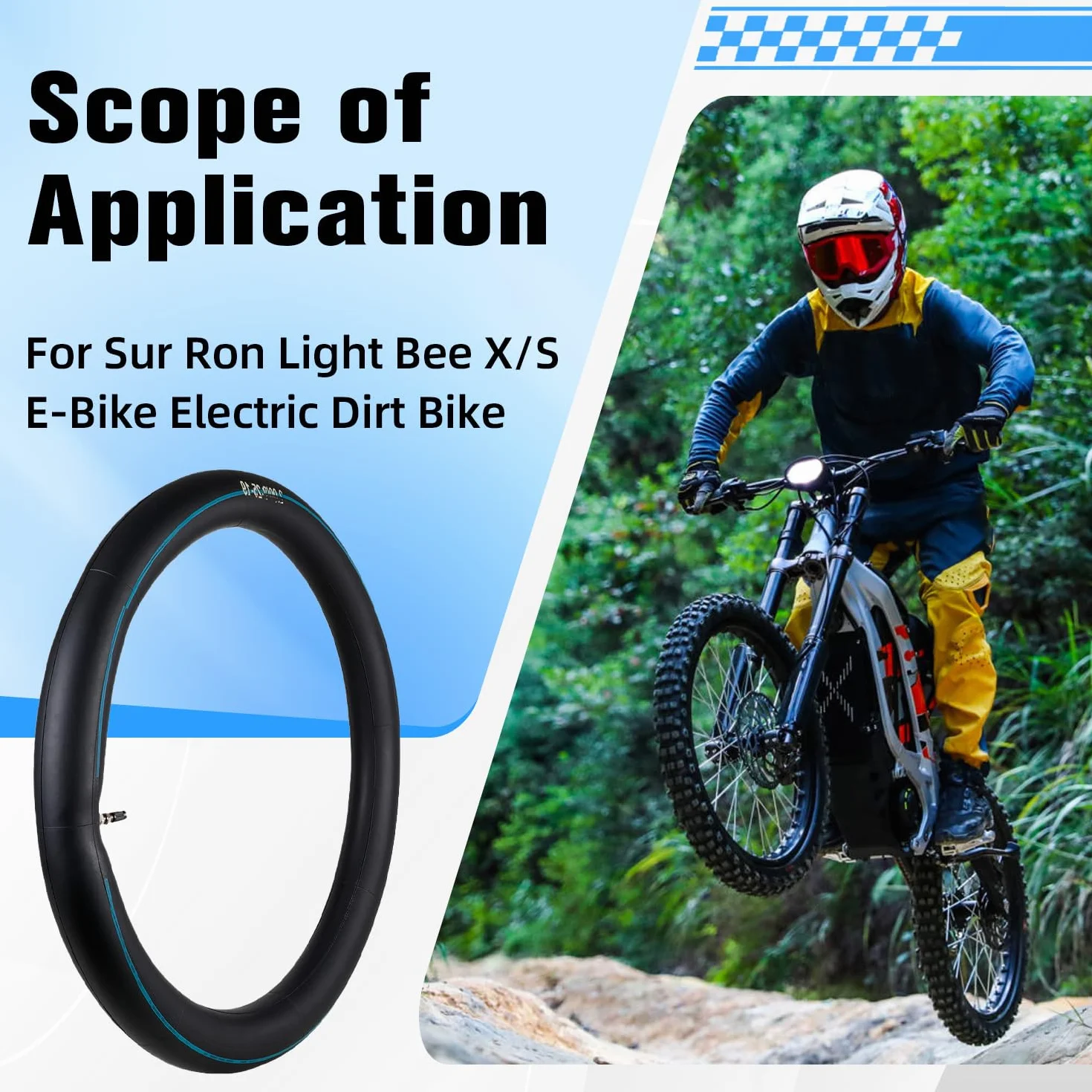 2,00/2,25-19 dętka motocykla, 19-calowa dętka koła gumowe koło opona do motocykla elektrycznego Sur Ron Light Bee X/S