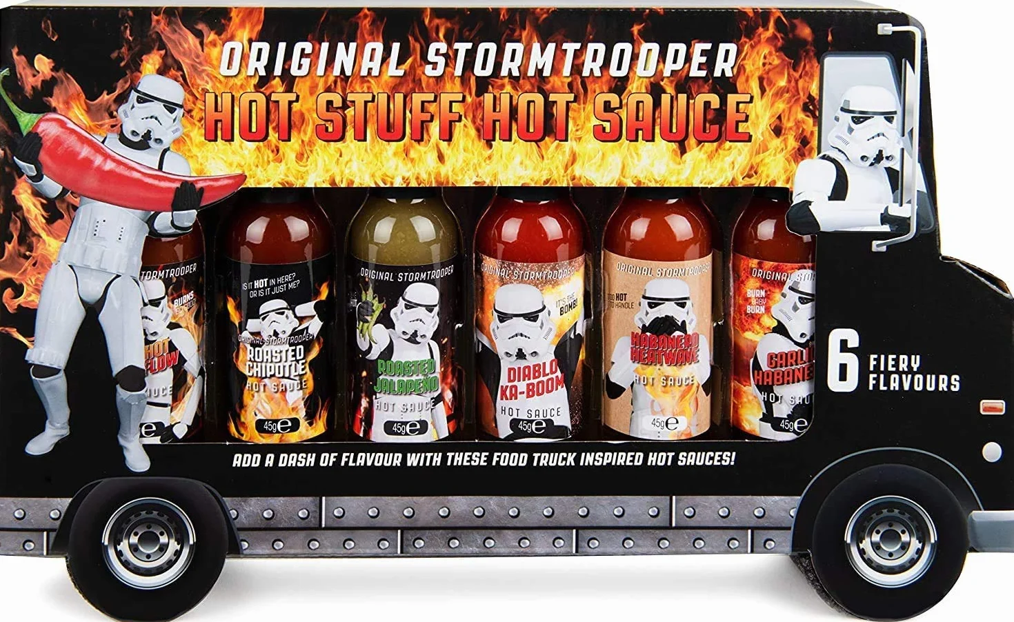 Zestaw upominkowy Stormtrooper z 6 ostrymi sosami chili