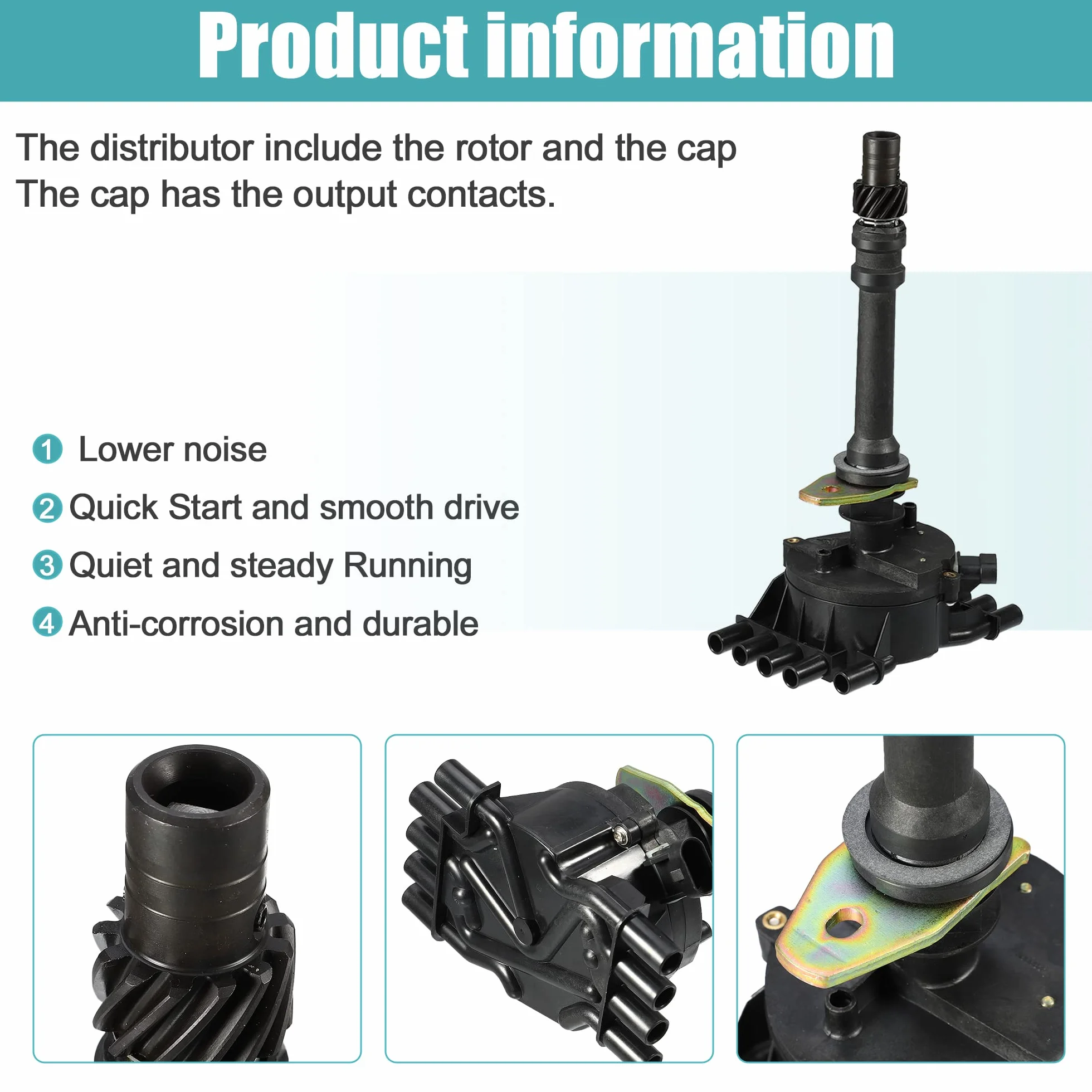 QUARKZMAN Dystrybutor zapłonu dla Chevy dla GMC 12570425 93441558 Dst1829