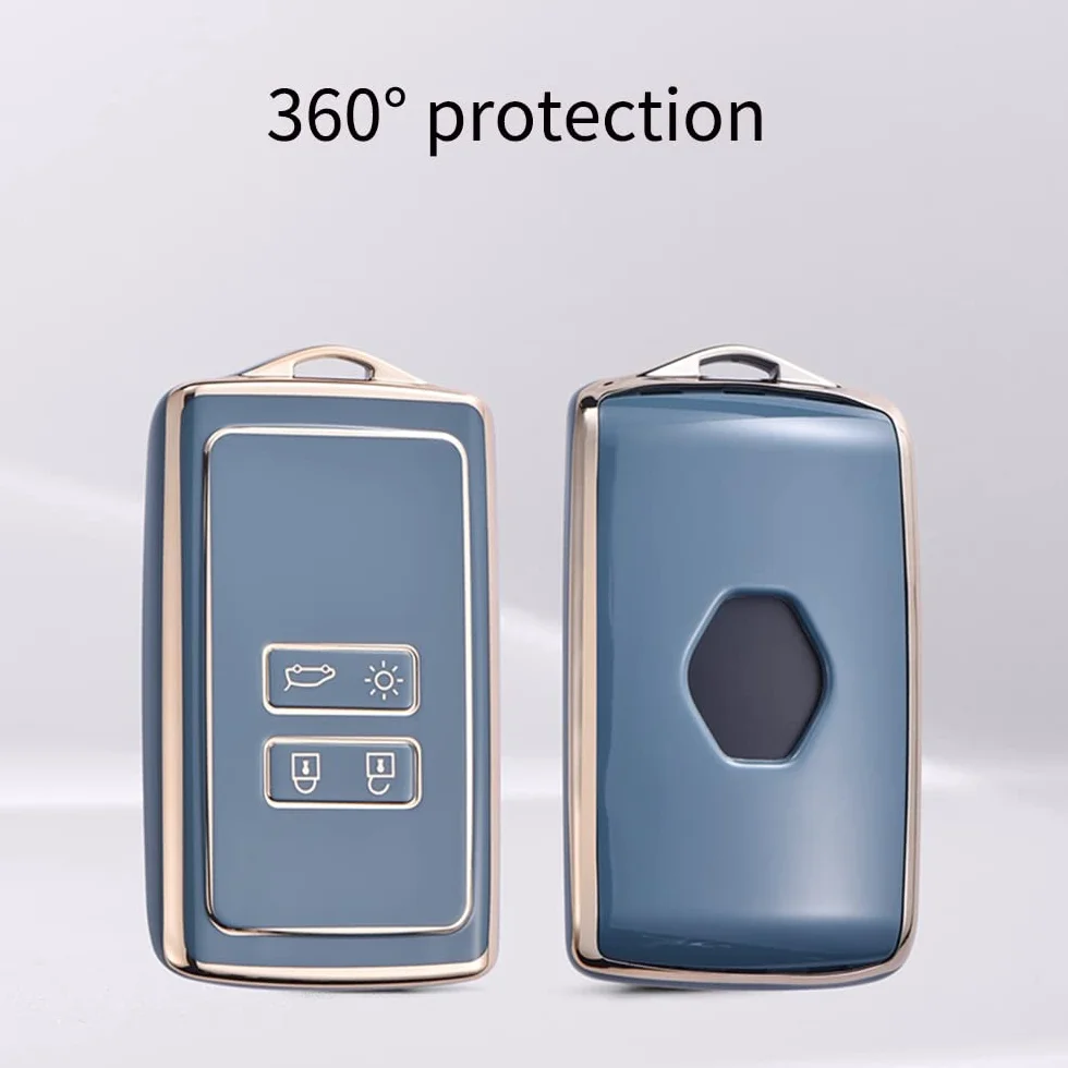 Etui na klucze z tworzywa TPU, kompatybilne z Renault 4 E-Tech 5 E-Tech Rafale Clio 4/5, Captur, Symbioz, Austral, Arkana, Kangoo, etui na kluczyki samochodowe, ochrona kluczy, brelok do