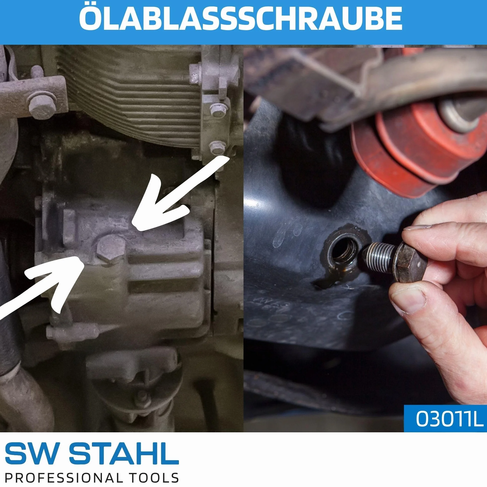 SW-Stahl 03011L śruba spustowa oleju M 15 x 1,5 z uszczelką aluminiową