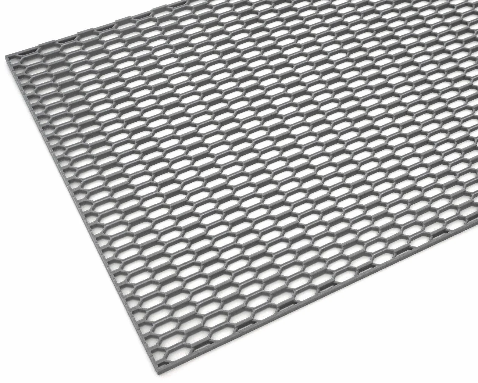 Duża kratka wyścigowa tuningowa, 40 x 120 cm, tworzywo sztuczne ABS, plastry miodu w kolorach RAL (ciemny szary RAL 9023)