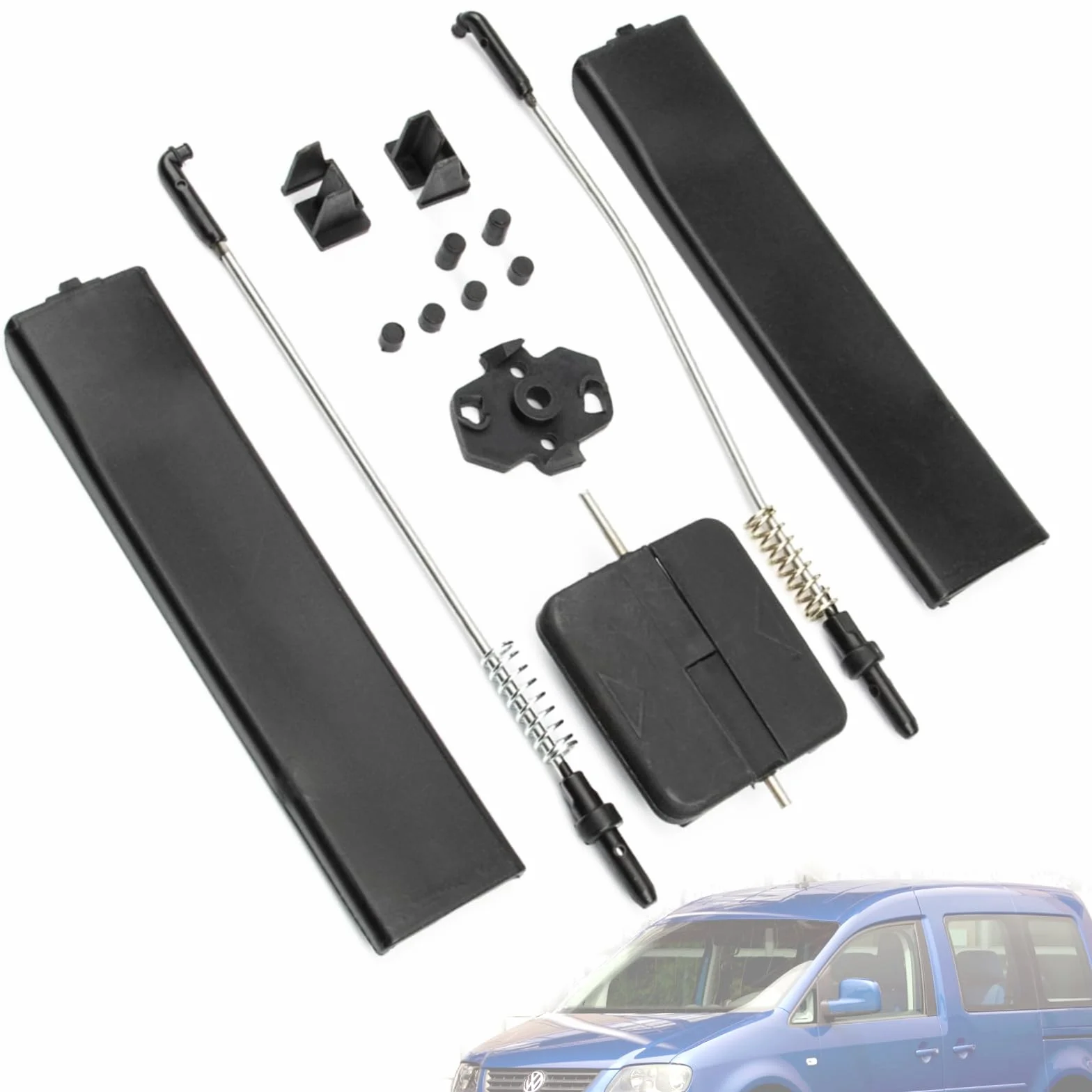 Twowinds Naprawa bocznych okien przesuwnych, kompatybilna z VW Caddy III MK3 (2003-2014) 2K0847790, 2K0847789 uchwyt okienny