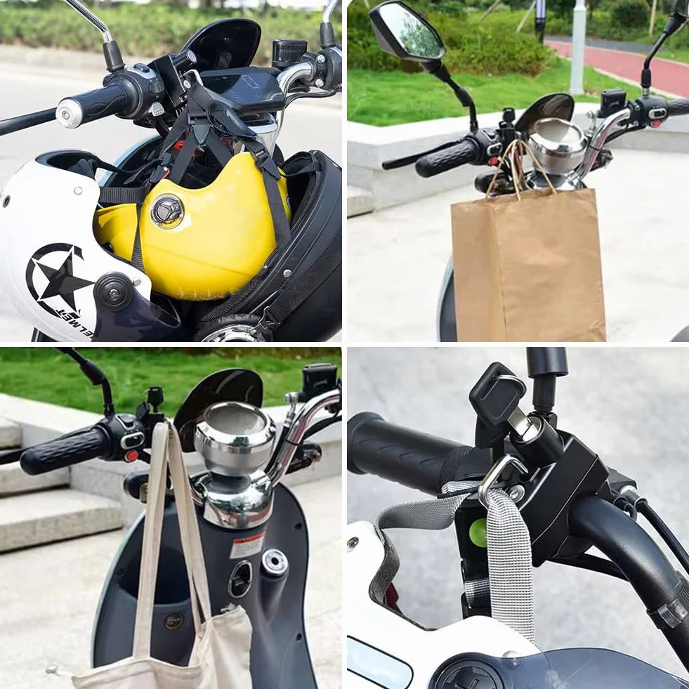 Kask motocyklowy antykradzieżowy, zamek kasku motocyklowego, blokada kasku, blokada kasku antykradzieżowego, uniwersalny kask z kluczami, do rury kierownicy 22-28 mm, motocykl, rower lub skuter