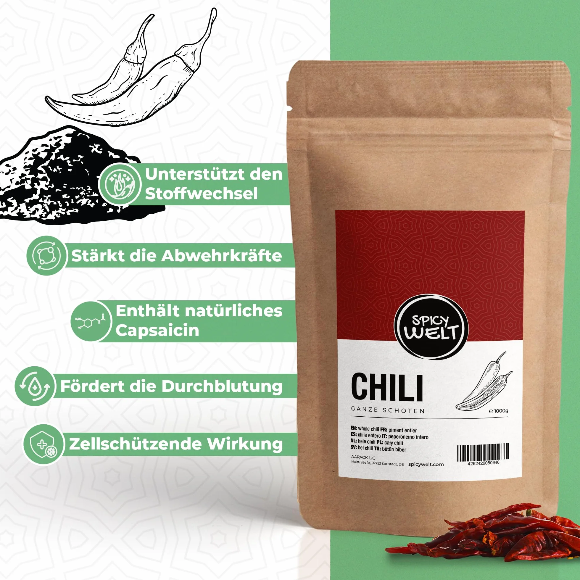 Suszona Papryka Chili Chaotian Całe 100g – Ostra Papryczka do Kuchni Chińskiej, Woka i Dań Syczuańskich