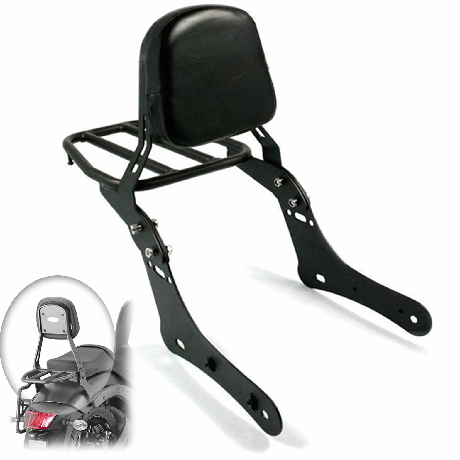 Motocykl Sissy Bar Oparcie z tylnym bagażnikiem dla Kawasaki Vulcan S 650 VN650 Top Box Rozszerzony metalowy wspornik tylny tylny pasażer