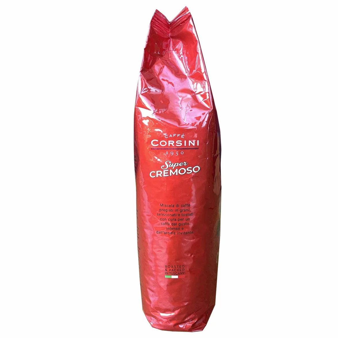 Caffè Corsini - Kawa Ziarnista Super Cremoso, Espresso o Intensywnym i Kremowym Smaku, 1 kg