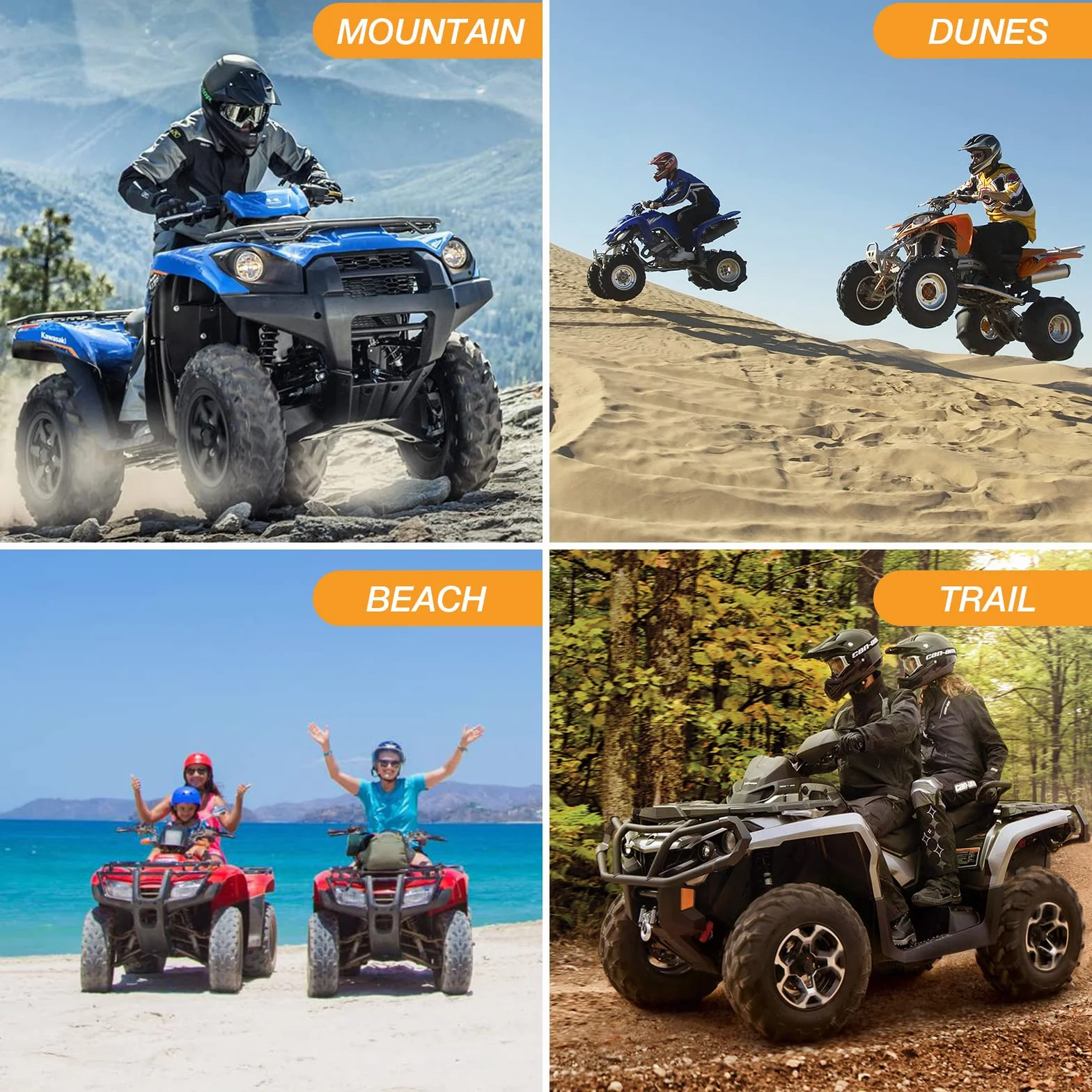NEVERLAND Pokrowiec na ATV, wodoodporny, wytrzymały pokrowiec na 4 koła, całoroczna odporna na warunki atmosferyczne, na zewnątrz, ochrona przed promieniowaniem UV do Polaris Kawasaki, Yamaha, Suzuki, Honda (duży)