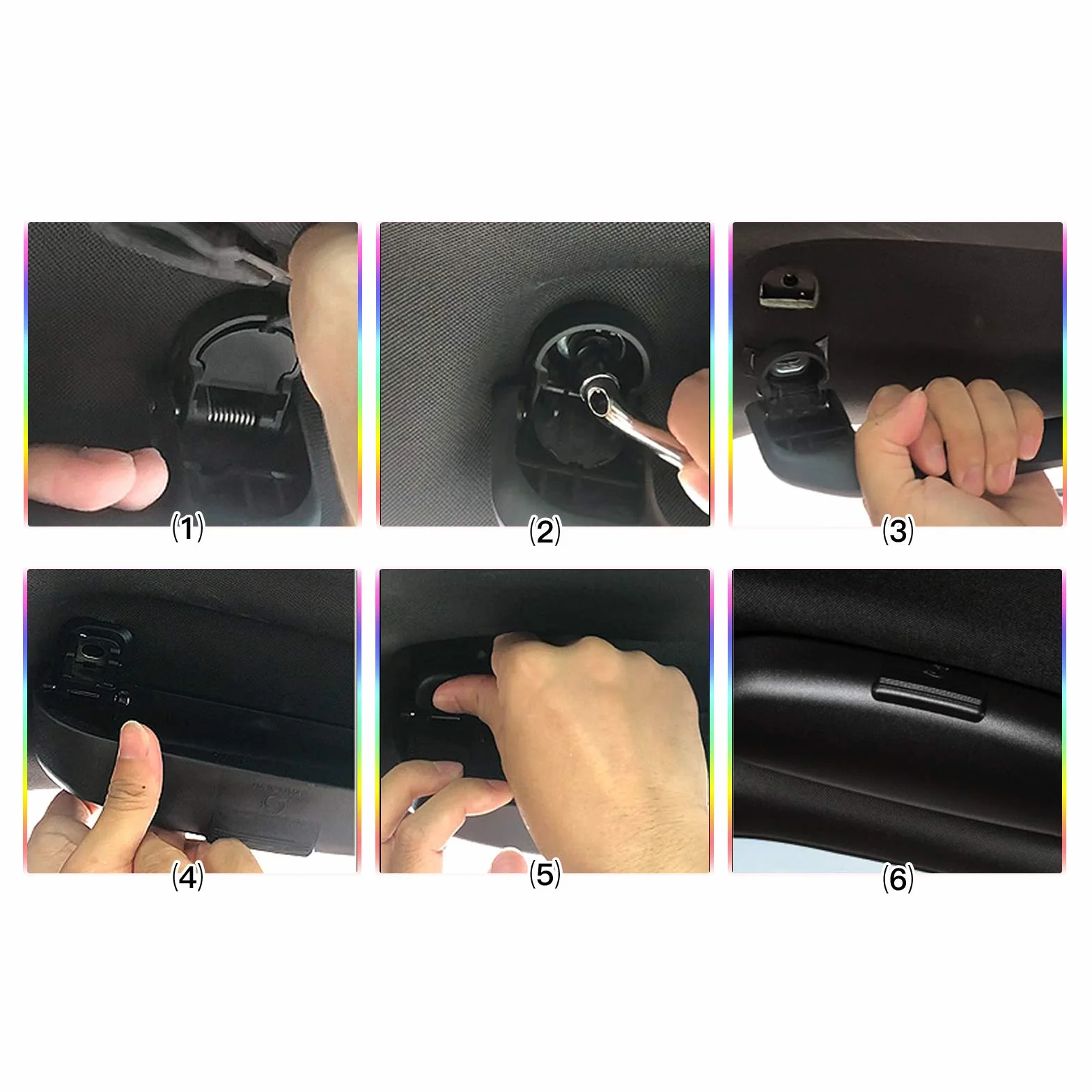 SKTU Samochodowe etui na okulary, pasujące do Volvo XC40, XC60, XC90, uchwyt na okulary przeciwsłoneczne, pudełko do przechowywania, tworzywo ABS (szare)