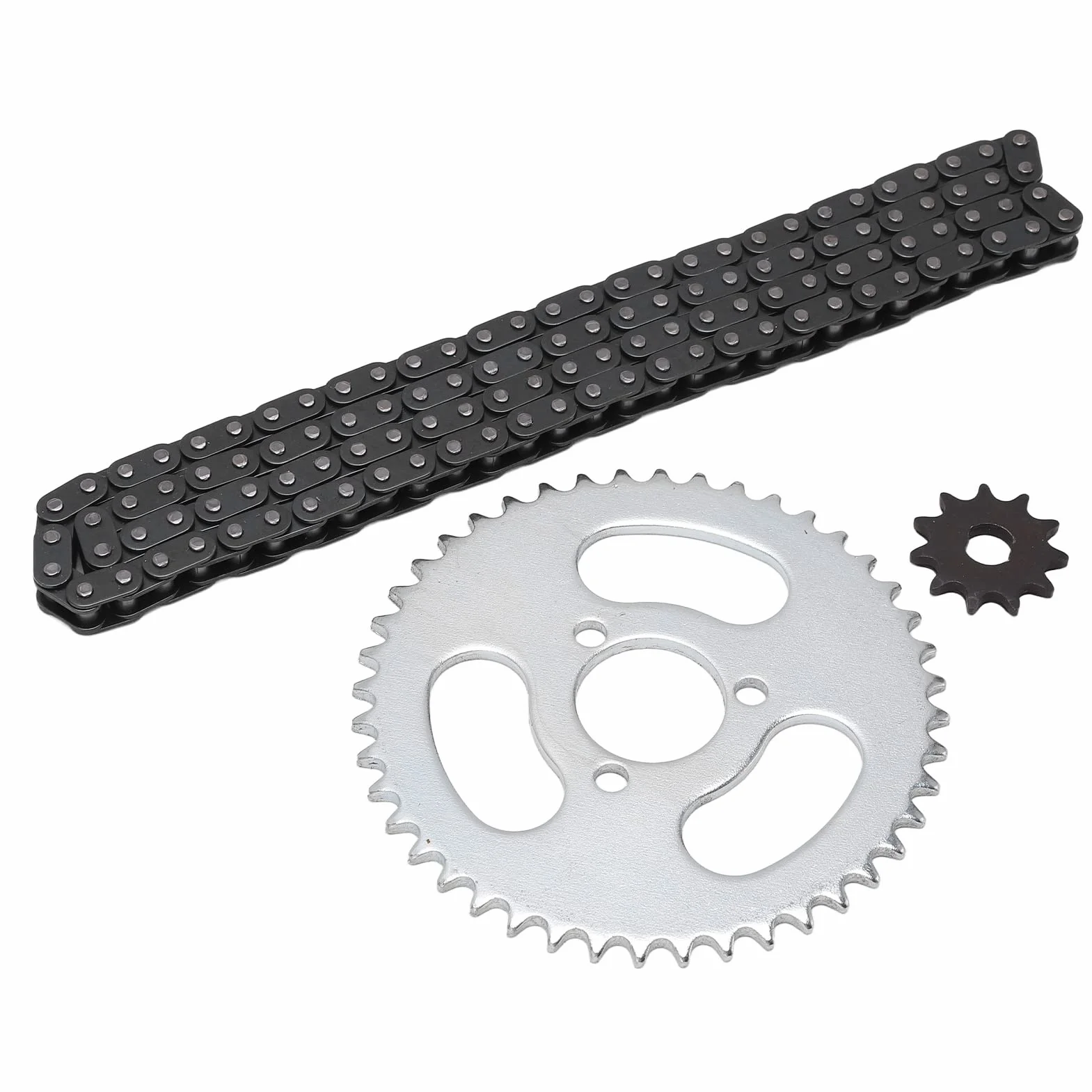 Zębatka Tylna 29mm T8F11T Zębatka Przednia T8F116 Zestaw łańcuchów Sekcji do Zmodyfikowanych Gokartów, Quadów i Mini Motocykli,Akcesoria do modyfikacji rowerów elektrycznych