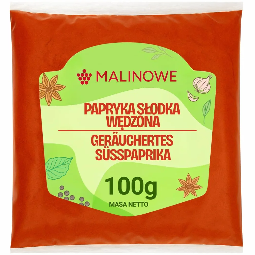 Malinowe PAPRYKA SŁODKA WĘDZONA 100g Aromatyczna Papryka Mielona