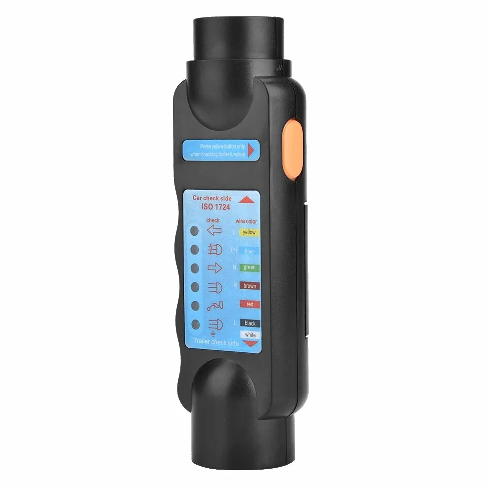 12V Przyczepa 7 Pin światło Holownicze Obwód Niebieski Tester Okablowania Złącze Wtykowe Narzędzia Diagnostyczne