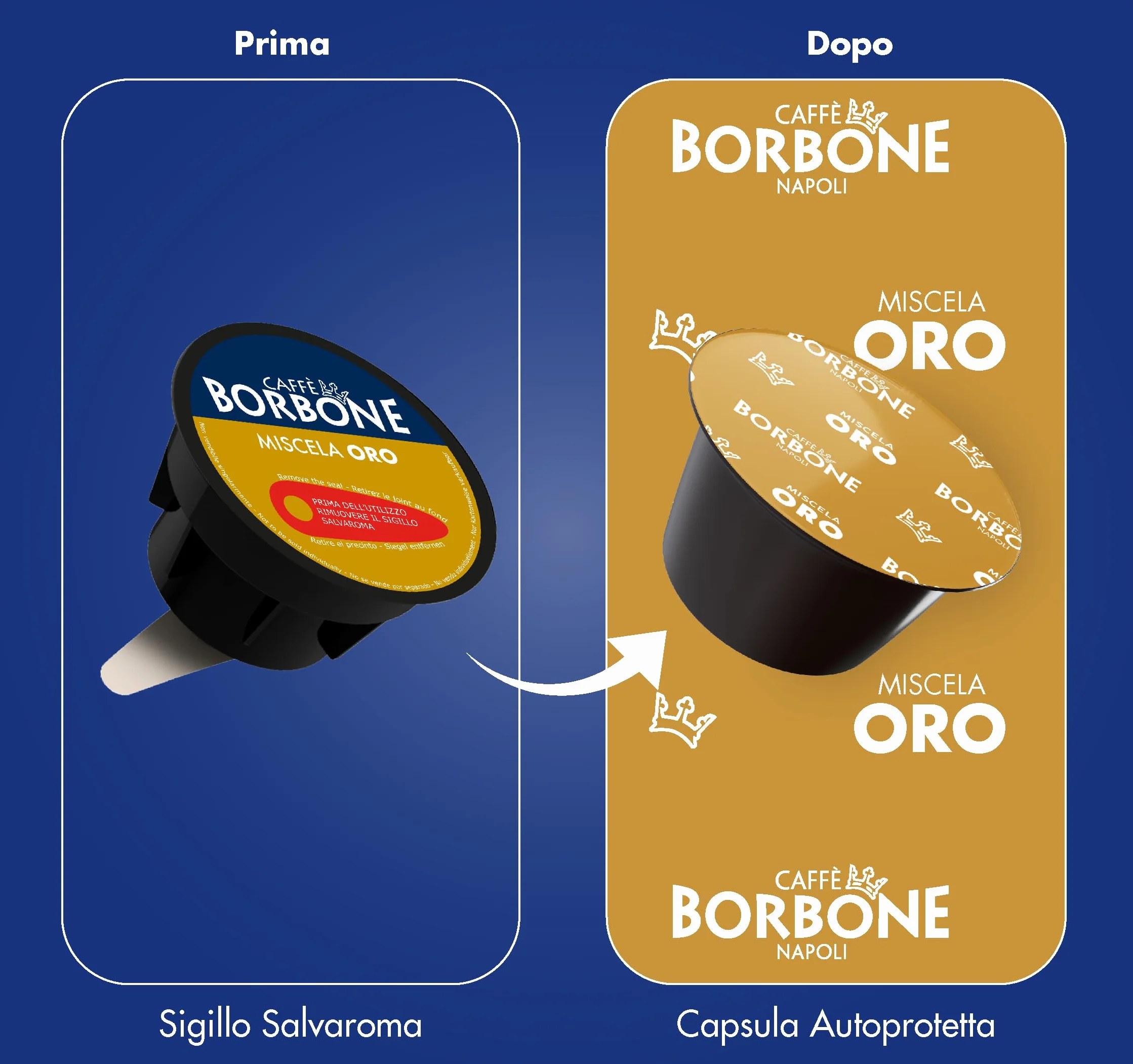 Caffè Borbone, Mieszanka Złota - 90 Kapsułki do Kawy (6 opakowań po 15 sztuk) - Kompatybilna z ekspresami do kawy Nescafé* Dolce Gusto*