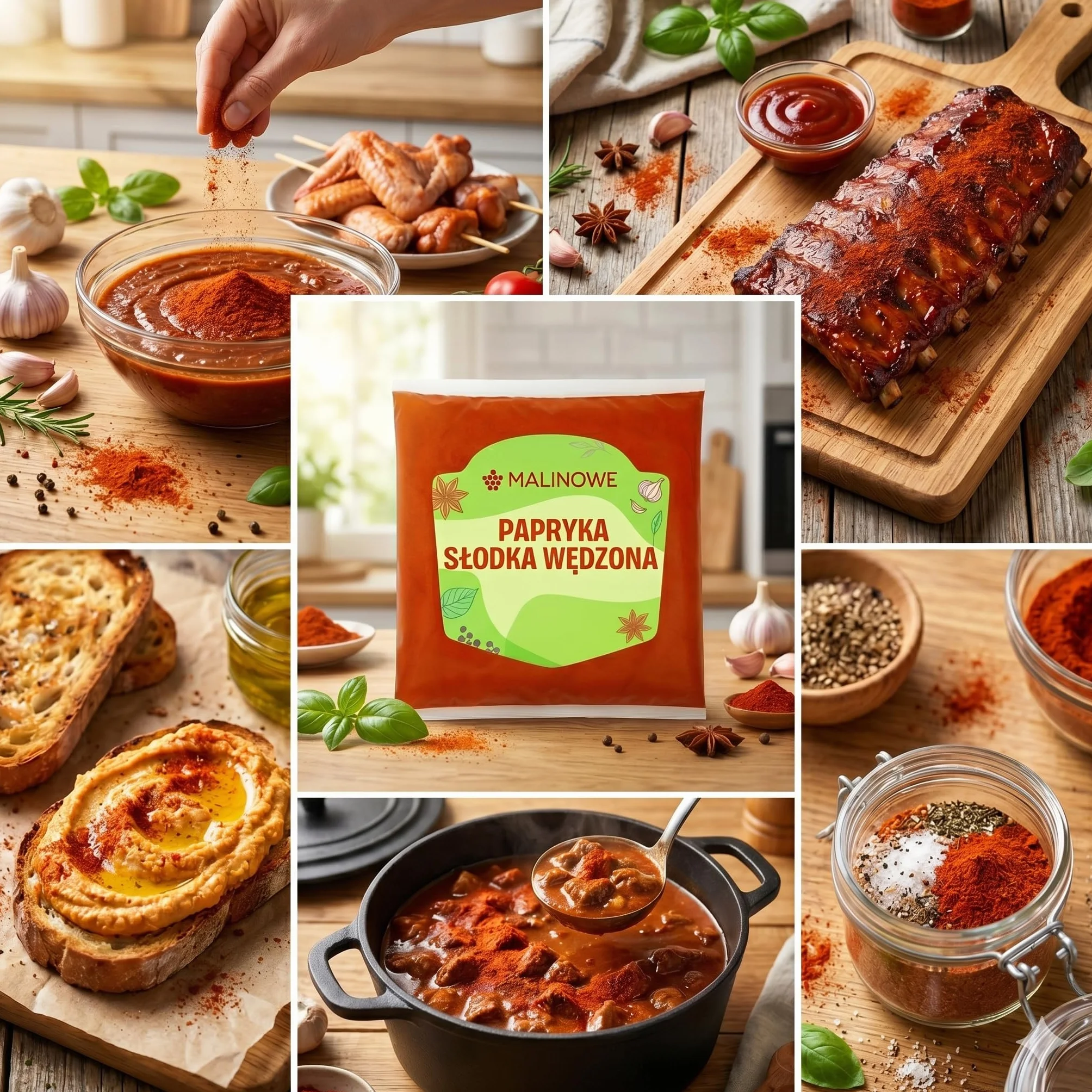 Malinowe PAPRYKA SŁODKA WĘDZONA 100g Aromatyczna Papryka Mielona