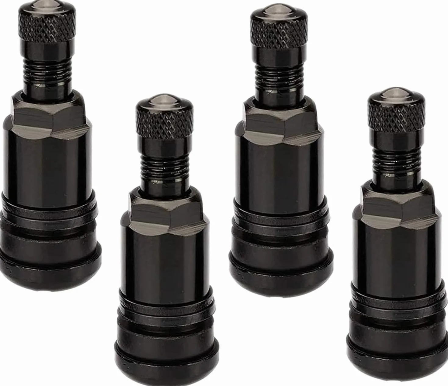 4 sztuki aluminiowych zaworów do opon, kolor czarny, TPMS525, wentyle felg, 11,3 mm, do samochodów, motocykli, pojazdów elektrycznych