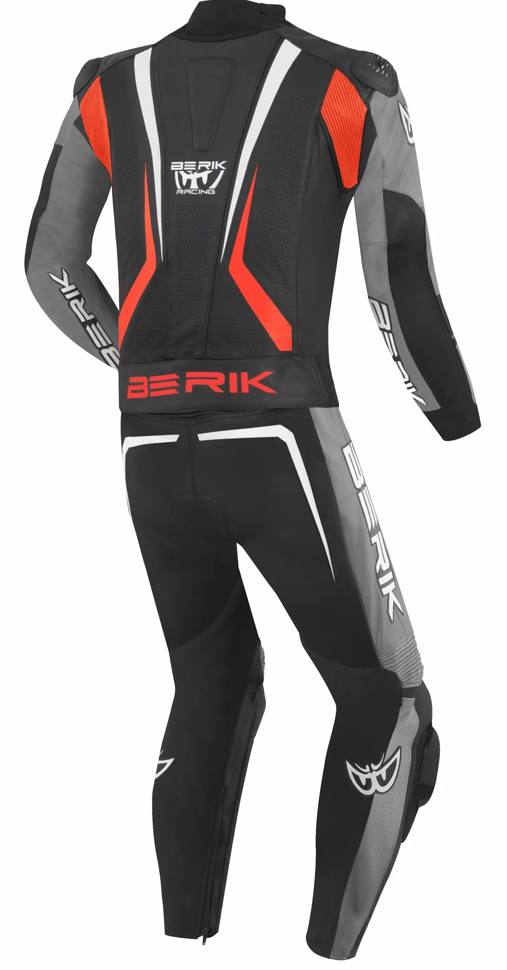 Berik Absolute GP2 Dwuczęściowy skórzany kombinezon motocyklowy, czarny/szary/czerwony, 54