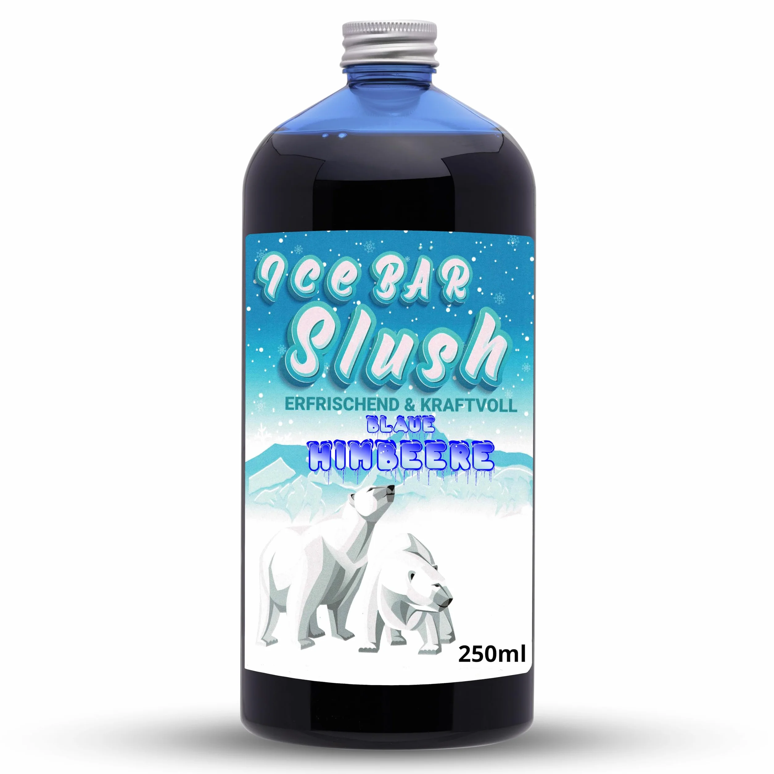 ICE Niedźwiedź syrop AZO i gliceryny koncentrat do napojów Slushy 250 ml niebieska malina