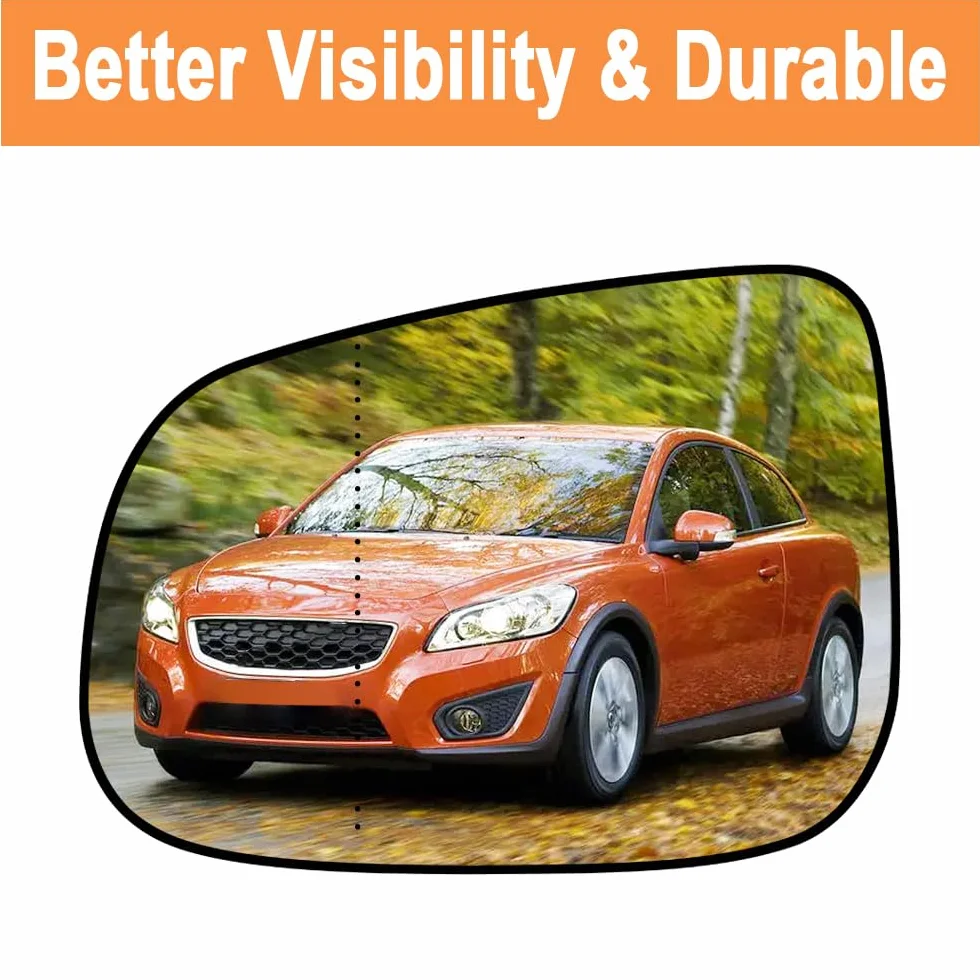 SENZEAL Szkło Lusterka Wstecznego Podgrzewane Strona Kierowcy do Volvo C30 C70 2010-2013 S40 S60 S80 V40 V50 V60 V70 Jaguar XE XF XJ 30716479 (Lewa Strona)