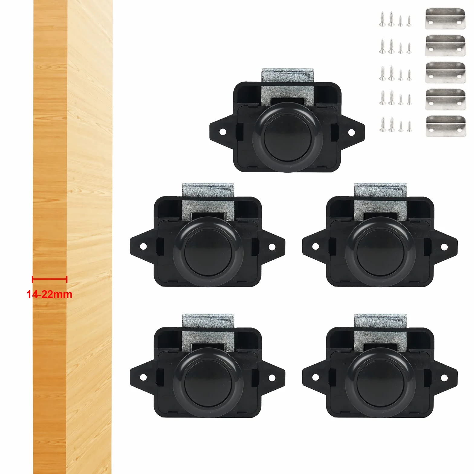 Push Button Catch, 5 sztuk blokady drzwi do kampera, kampera, vana, motorhome, jachtu, łodzi, przenośnego, metalowego, przyciskowego, obrotowego zamka, Catch Lock, przyczepy kempingowej