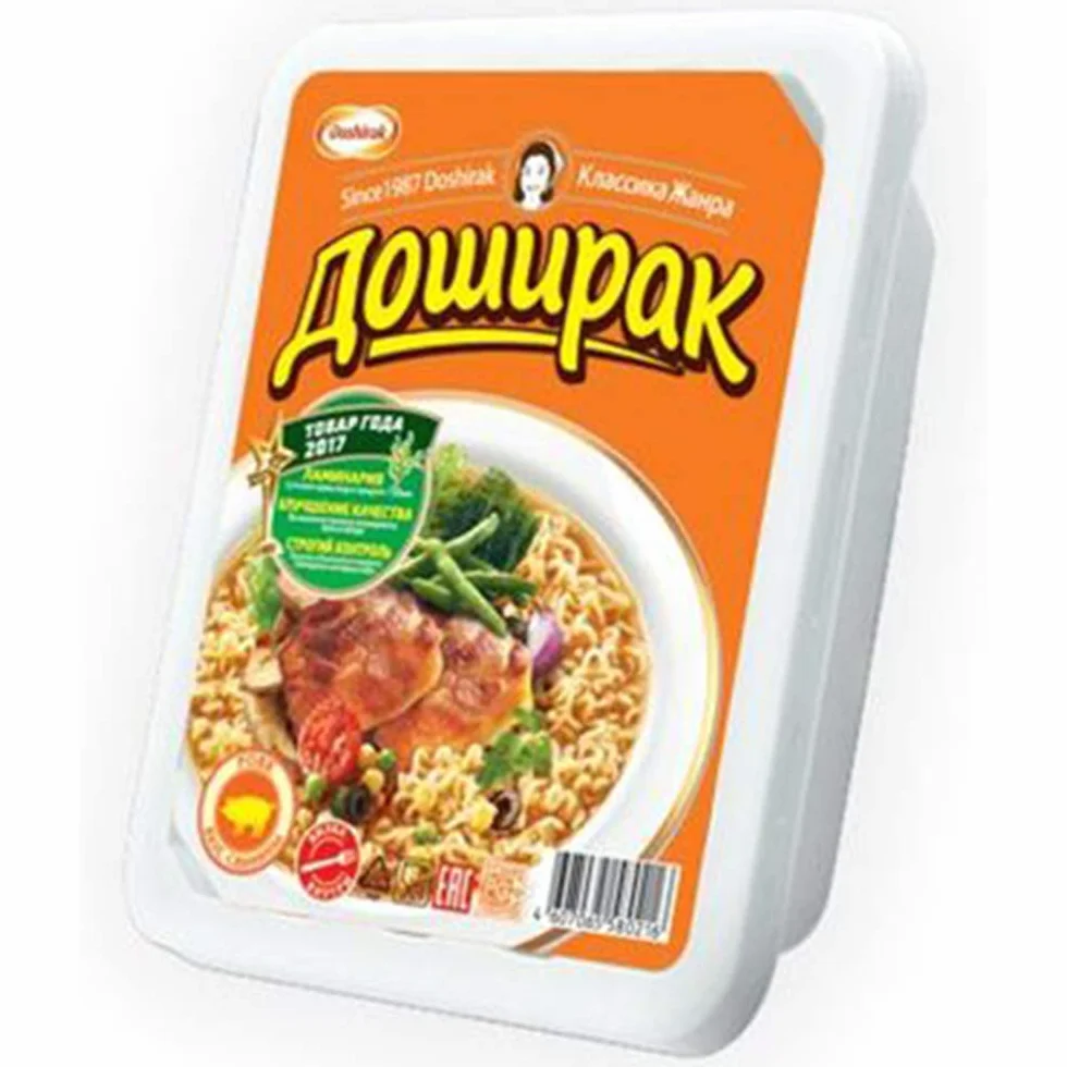 Doschirak Instant Nudelgericht mit Schweinefleisch Geschmack 24er Pack (24 x 90 g) Nudelsuppe Schwein……