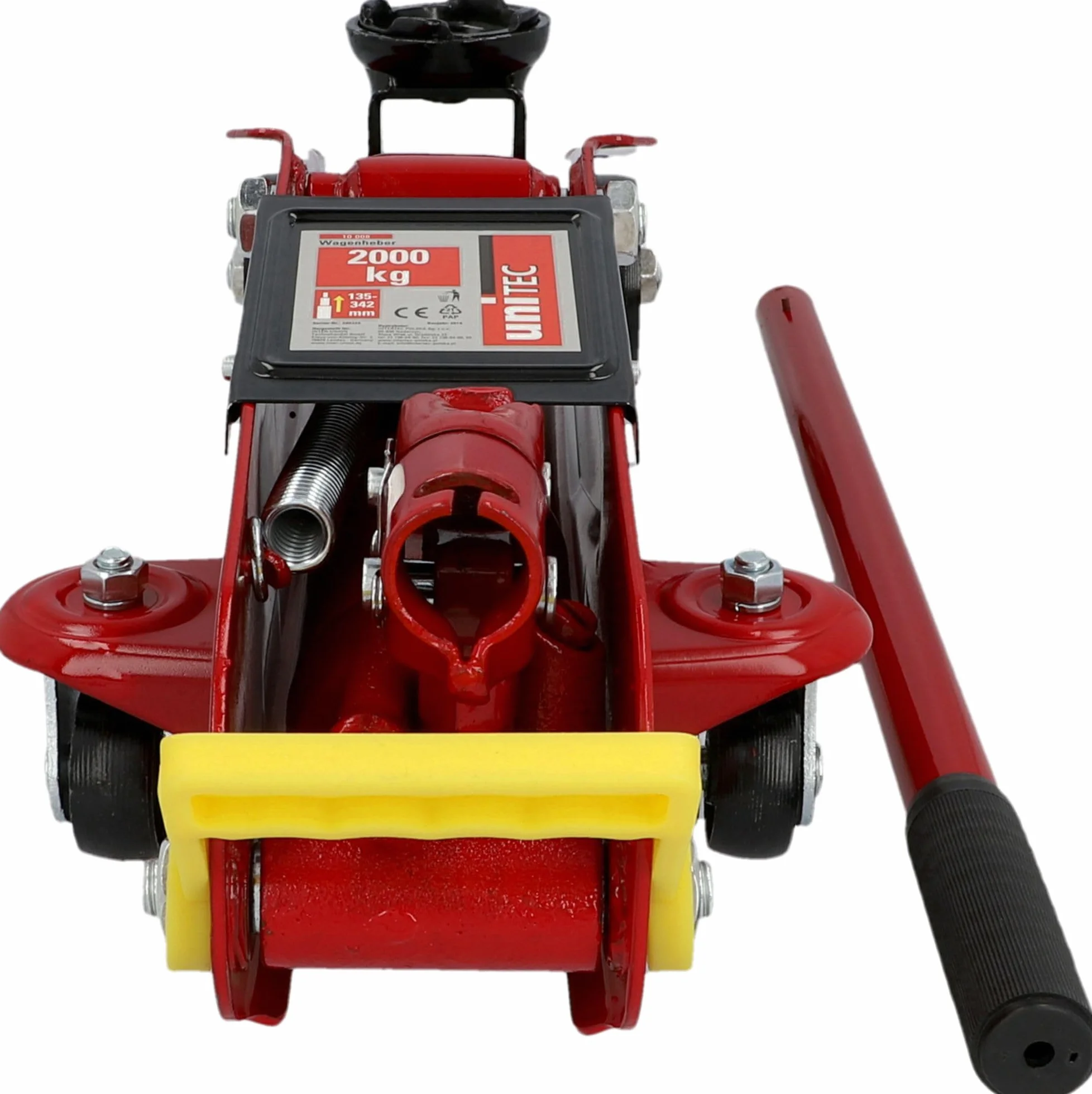 Unitec 10008 Lewarek, Czarny/Czerwony, ‎43 x 20 x 14,5 cm; 9,42 kg, Do 2 t
